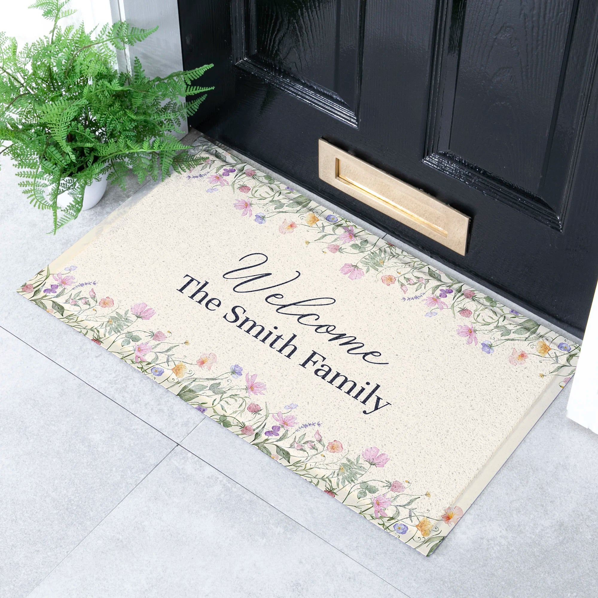 Welcome To The Family Custom Outdoor Doormat