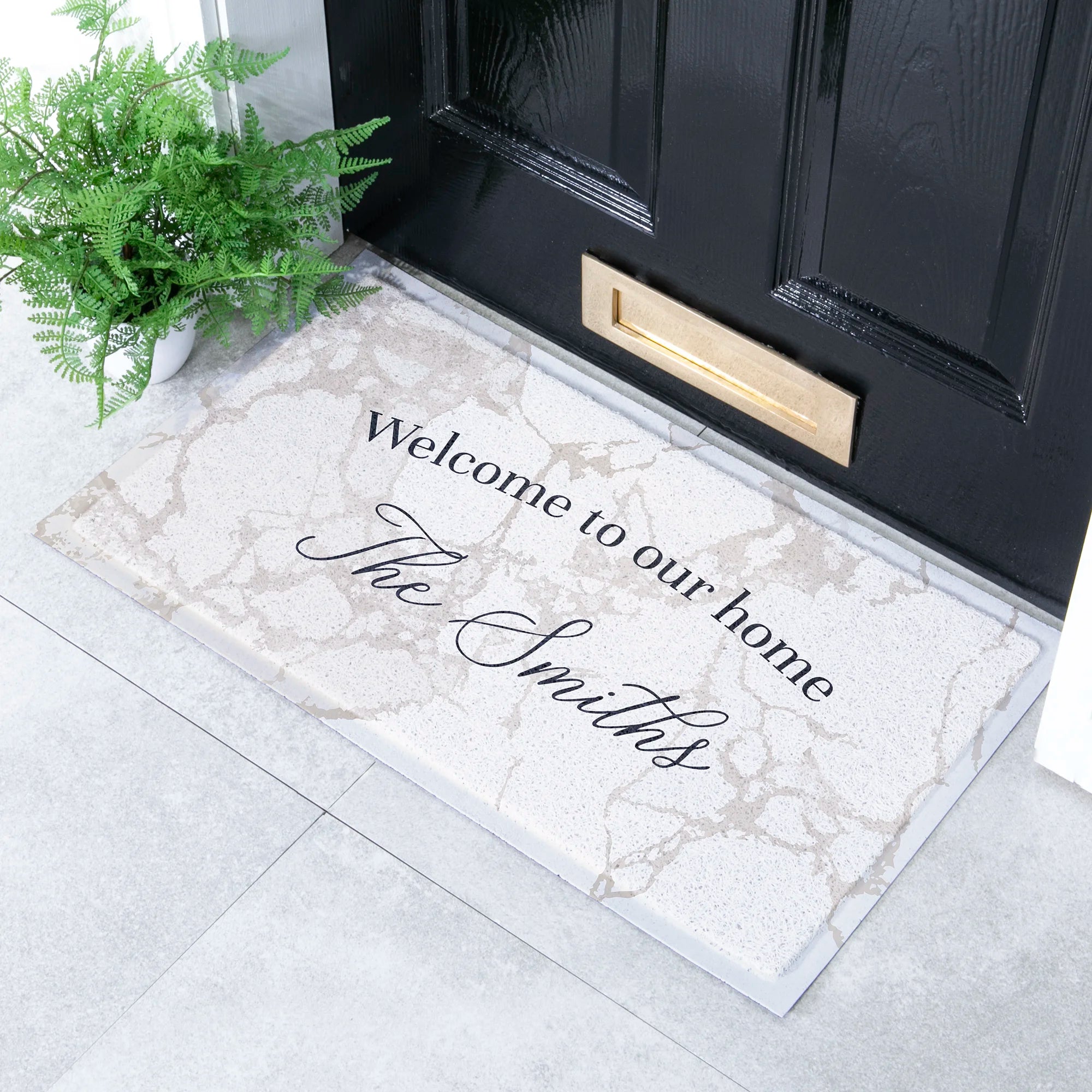 Personalised Marble Outdoor Doormat