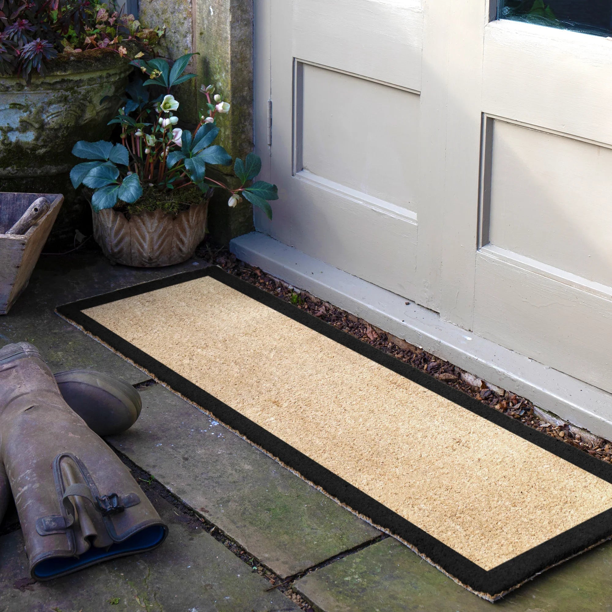 Black Border Doormat
