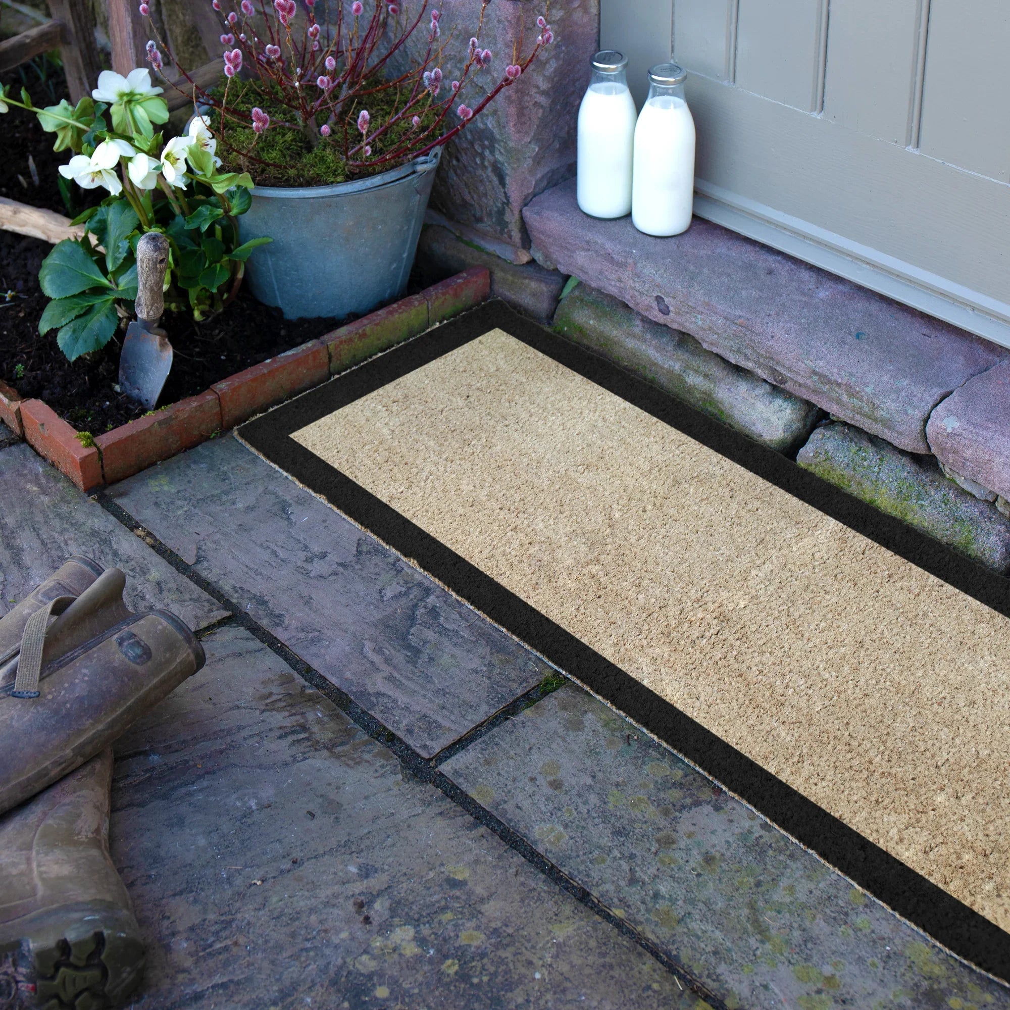Black Border Doormat