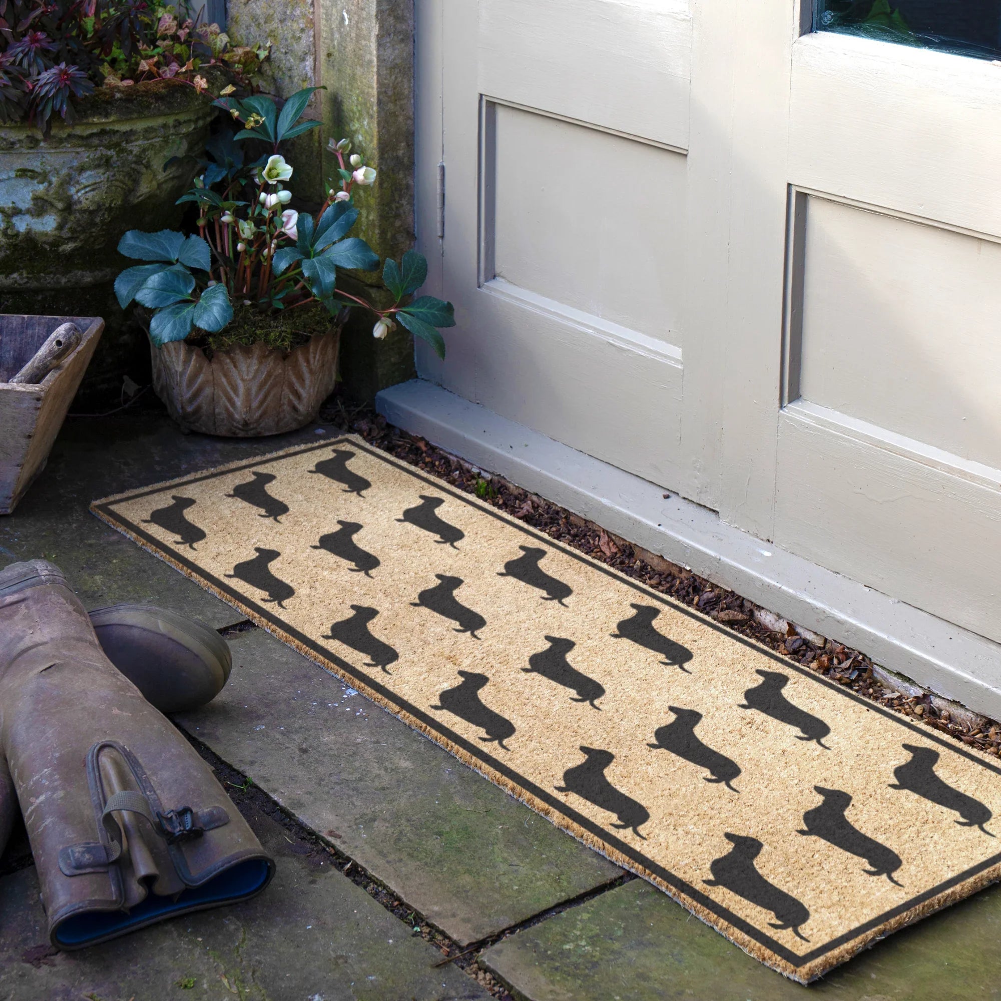 Dachshund Pattern Doormat