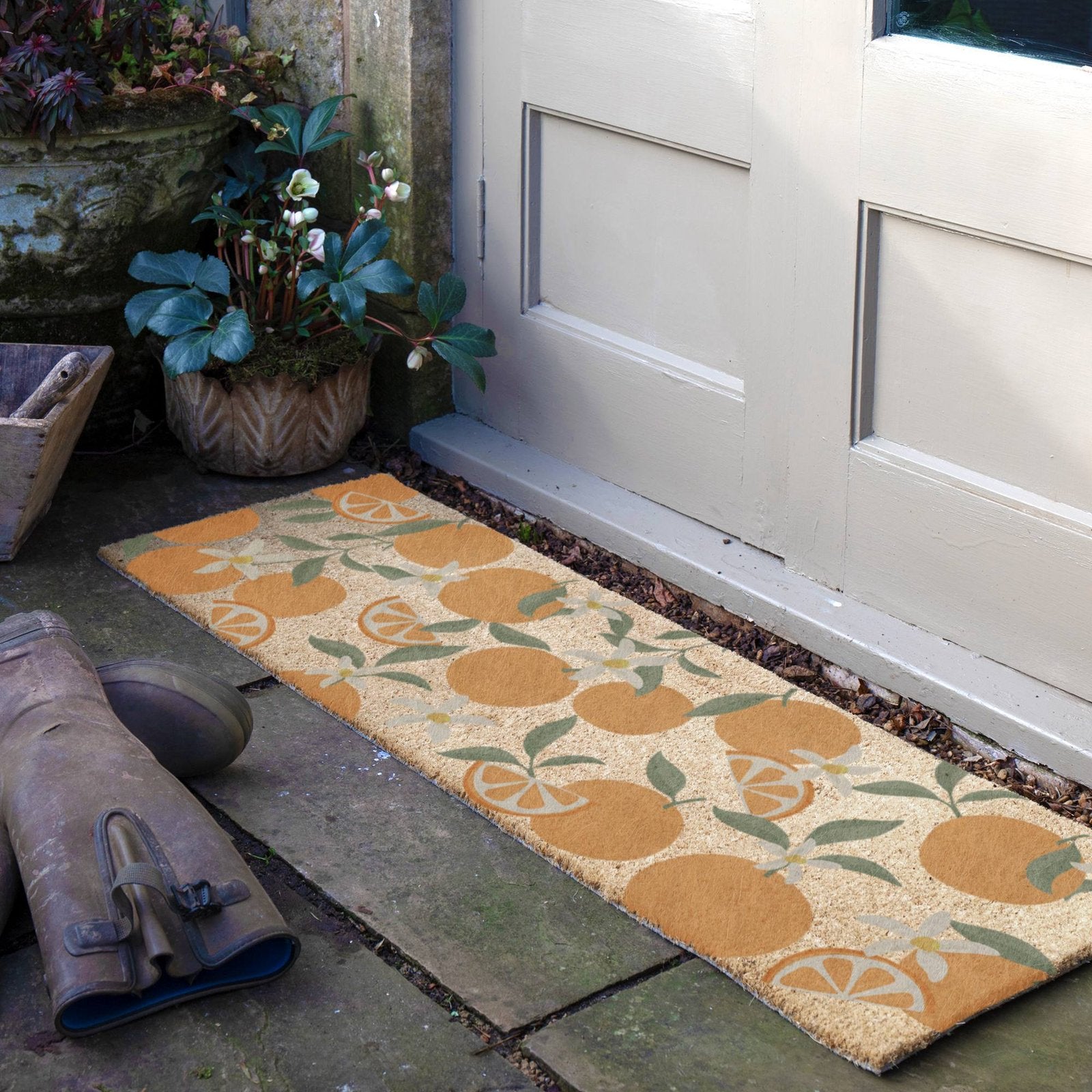 Orange Pattern Doormat
