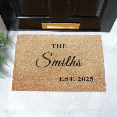 The Family Name Est. Year Personalised Doormat (60 x 40cm)