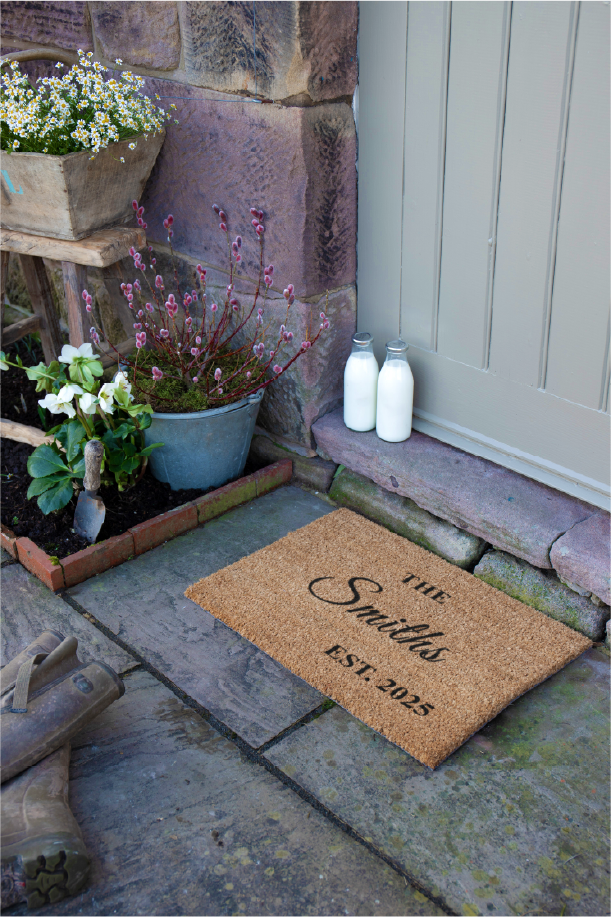 The Family Name Est. Year Personalised Doormat (60 x 40cm)