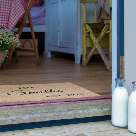 The Family Name Est. Year Personalised Doormat (60 x 40cm)