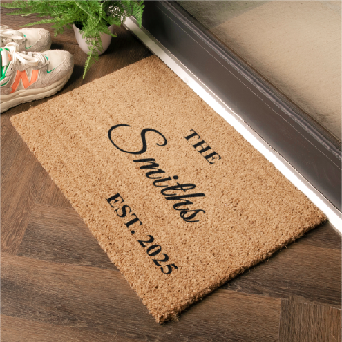The Family Name Est. Year Personalised Doormat (60 x 40cm)