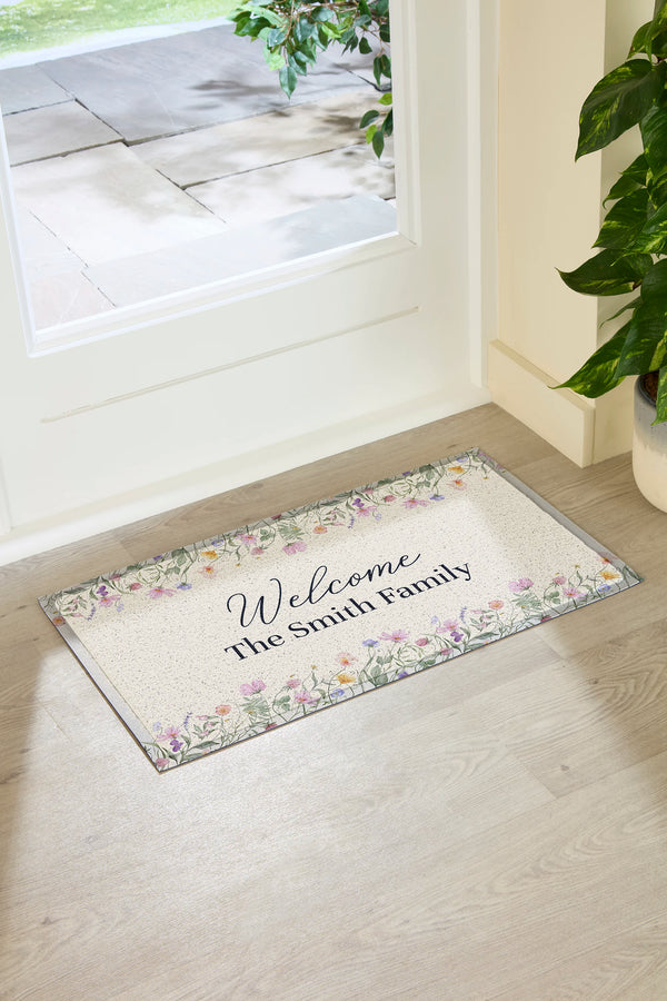 Welcome To The Family Custom Outdoor Doormat