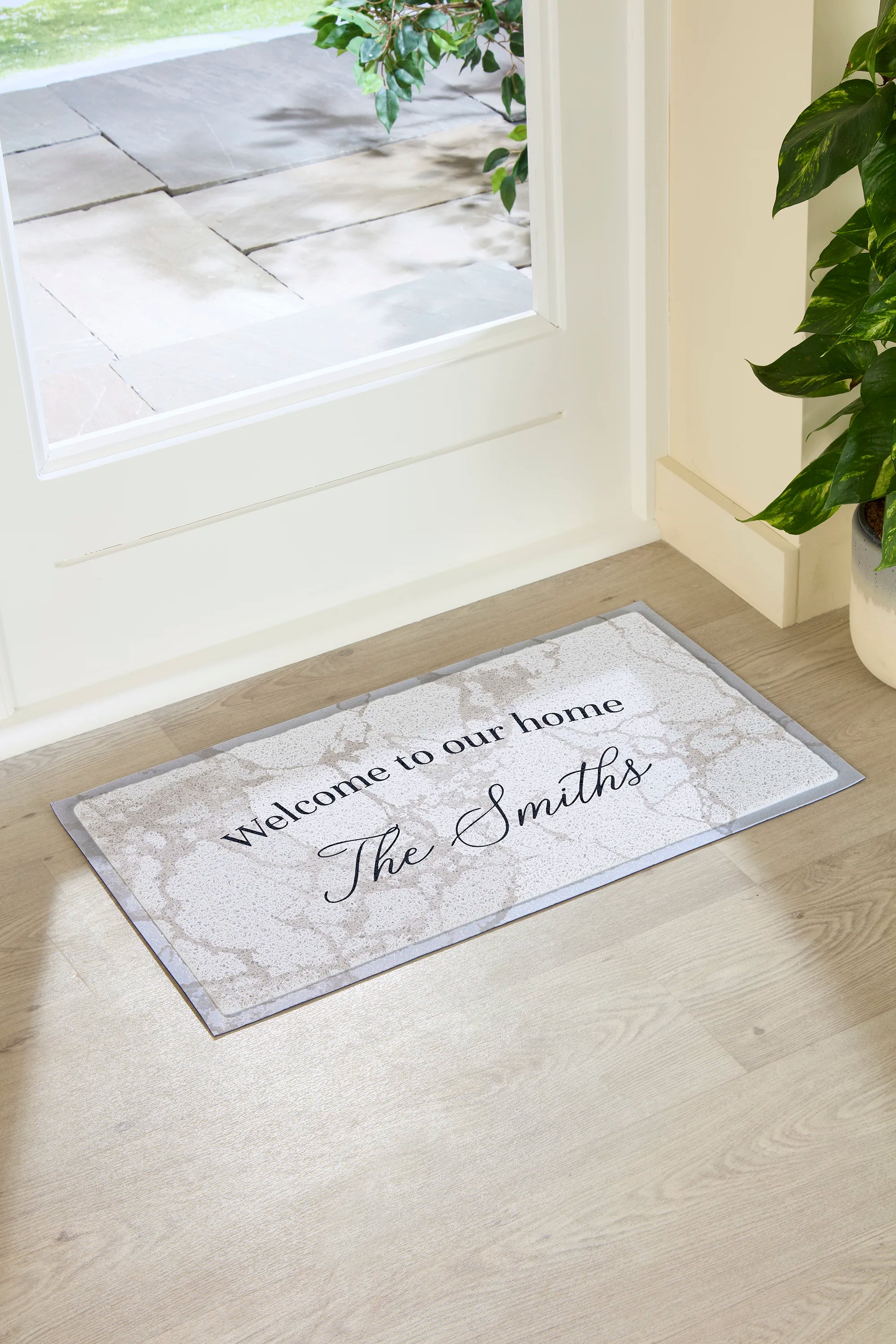 Personalised Marble Outdoor Doormat