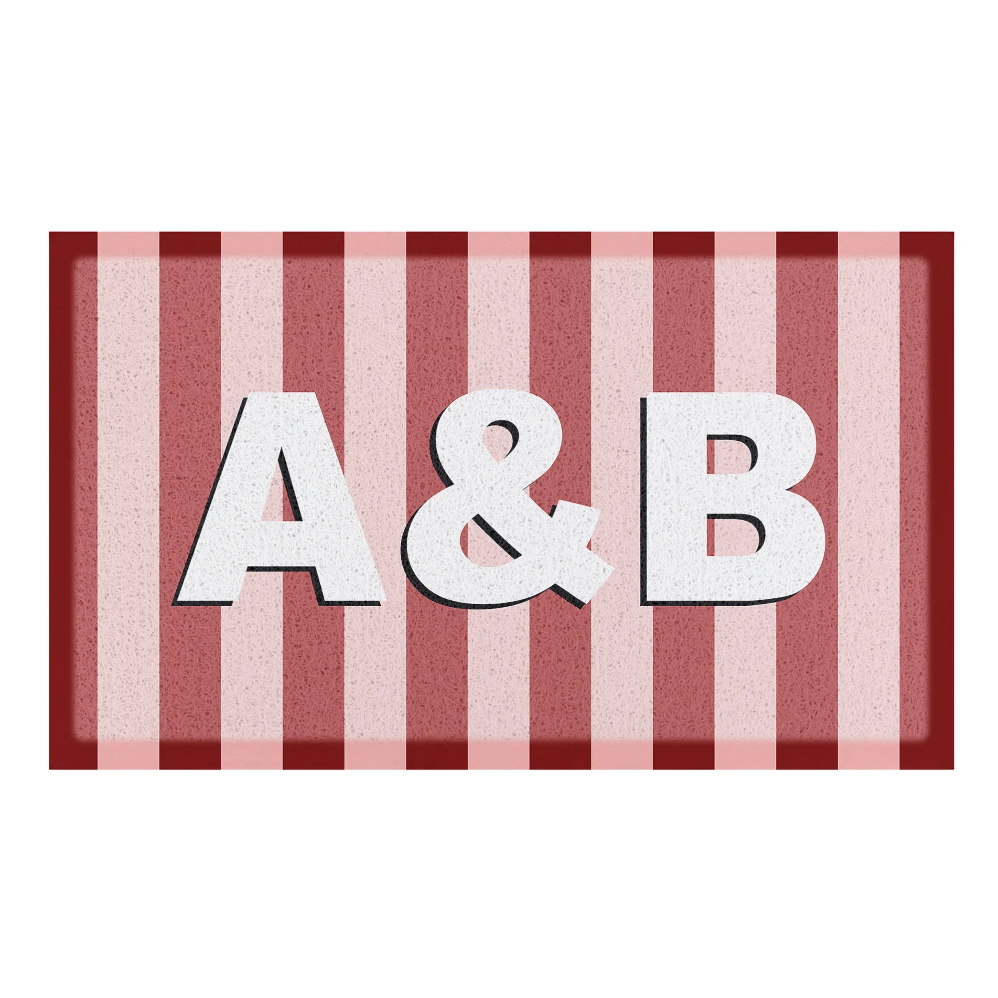 Stripe Custom Monogram Doormat