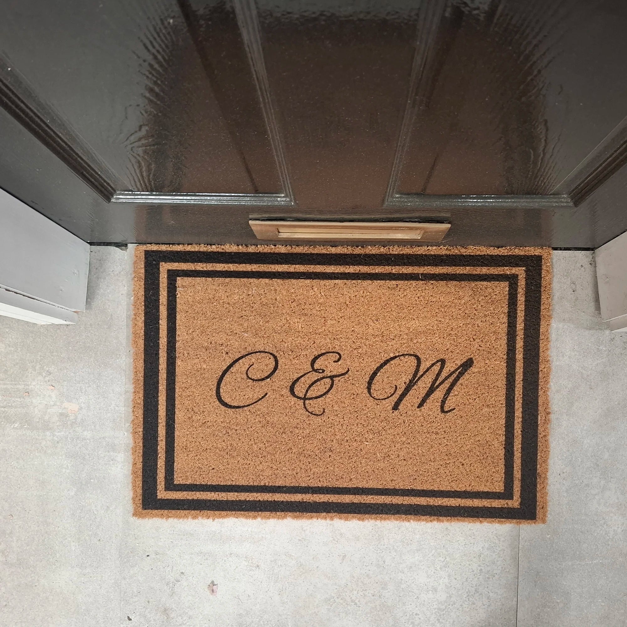 Double Initials Personalised Doormat