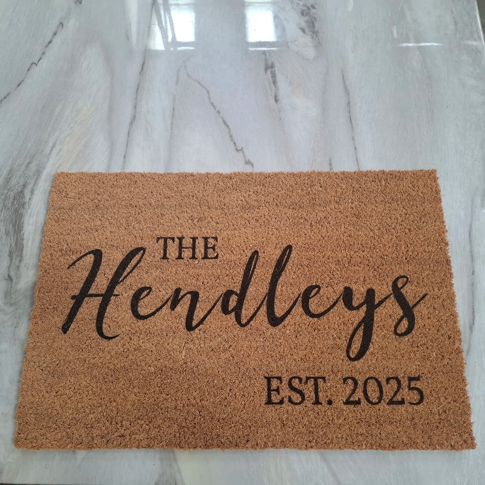 The Family Name Est. Year Personalised Doormat (60 x 40cm)