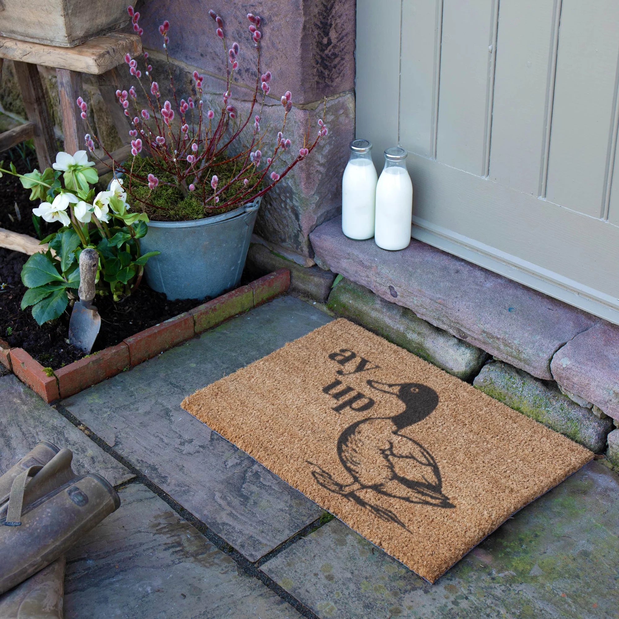 Ay Up Duck Doormat