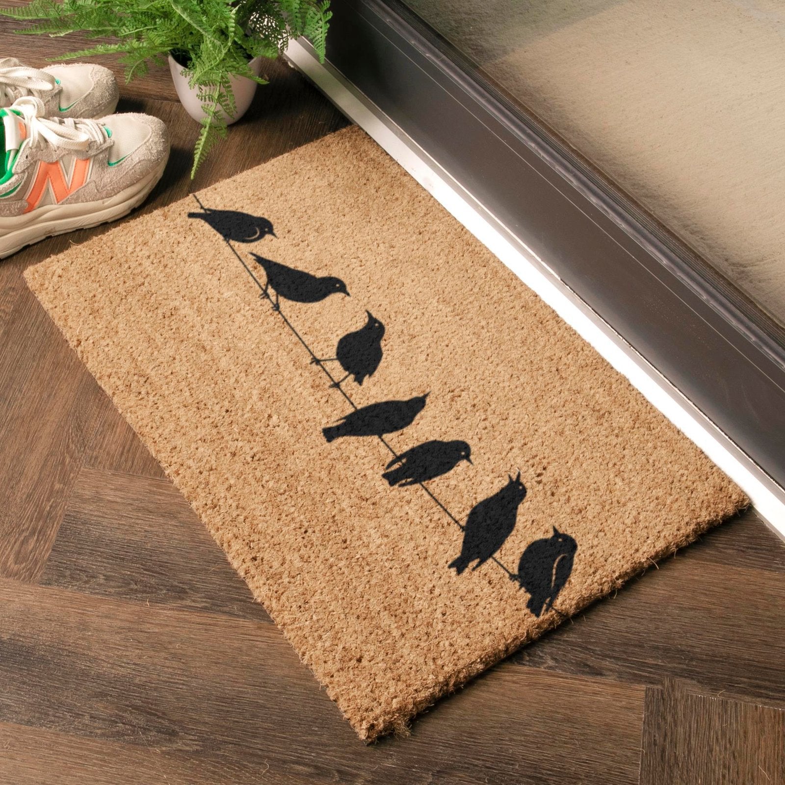 Birds On Wire Doormat