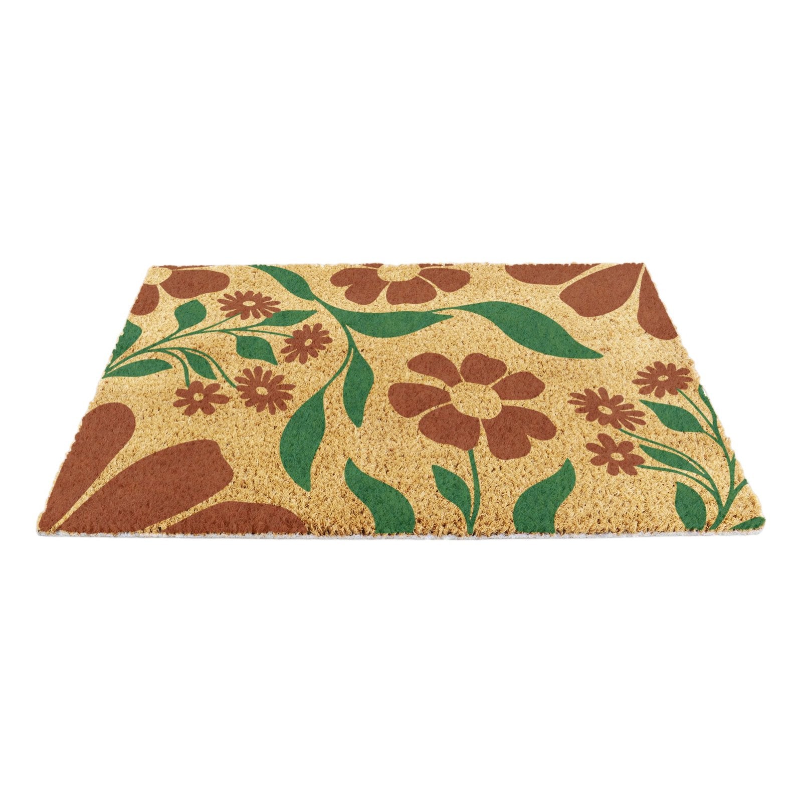Red & Green Floral Pattern Doormat