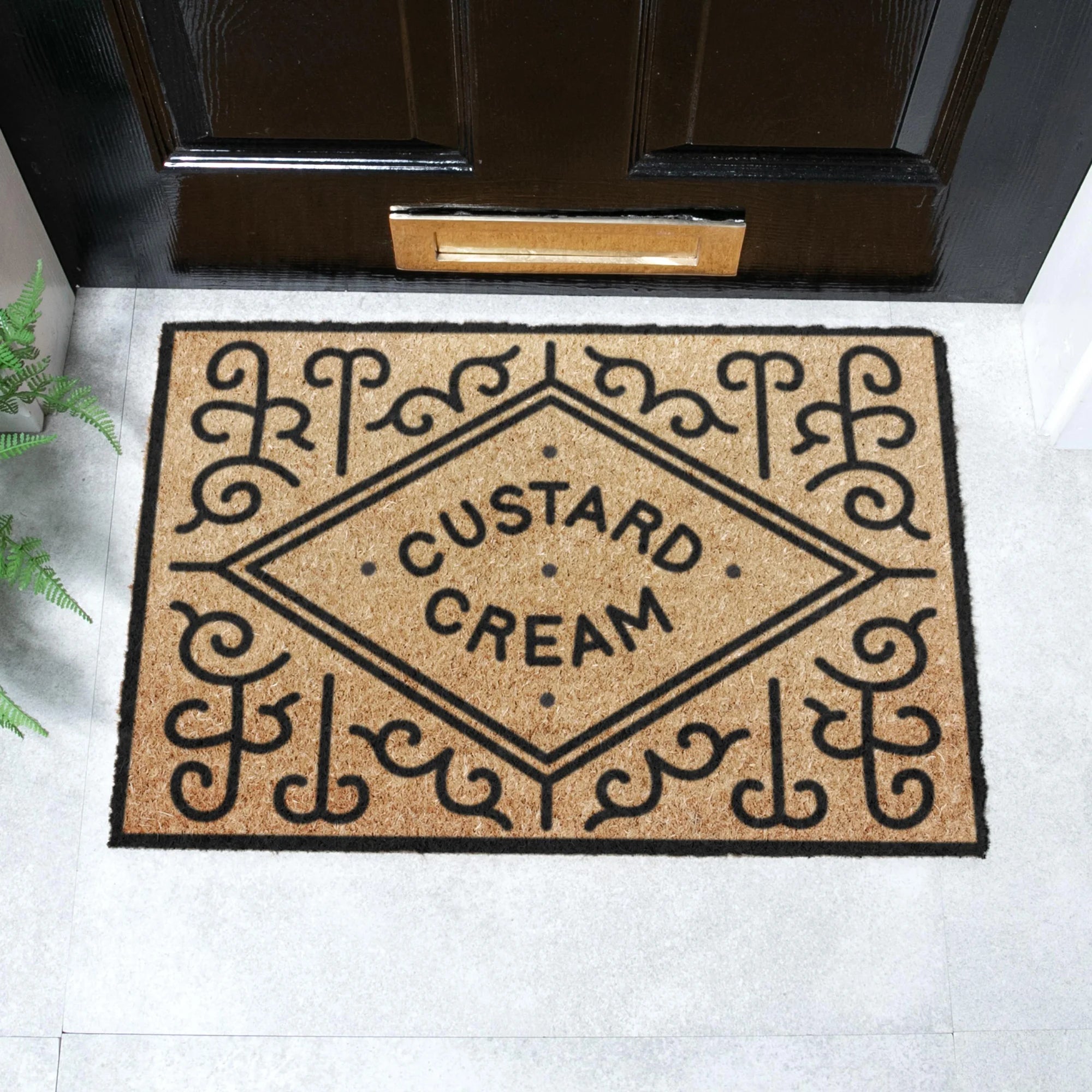 Custard Cream Coir Doormat