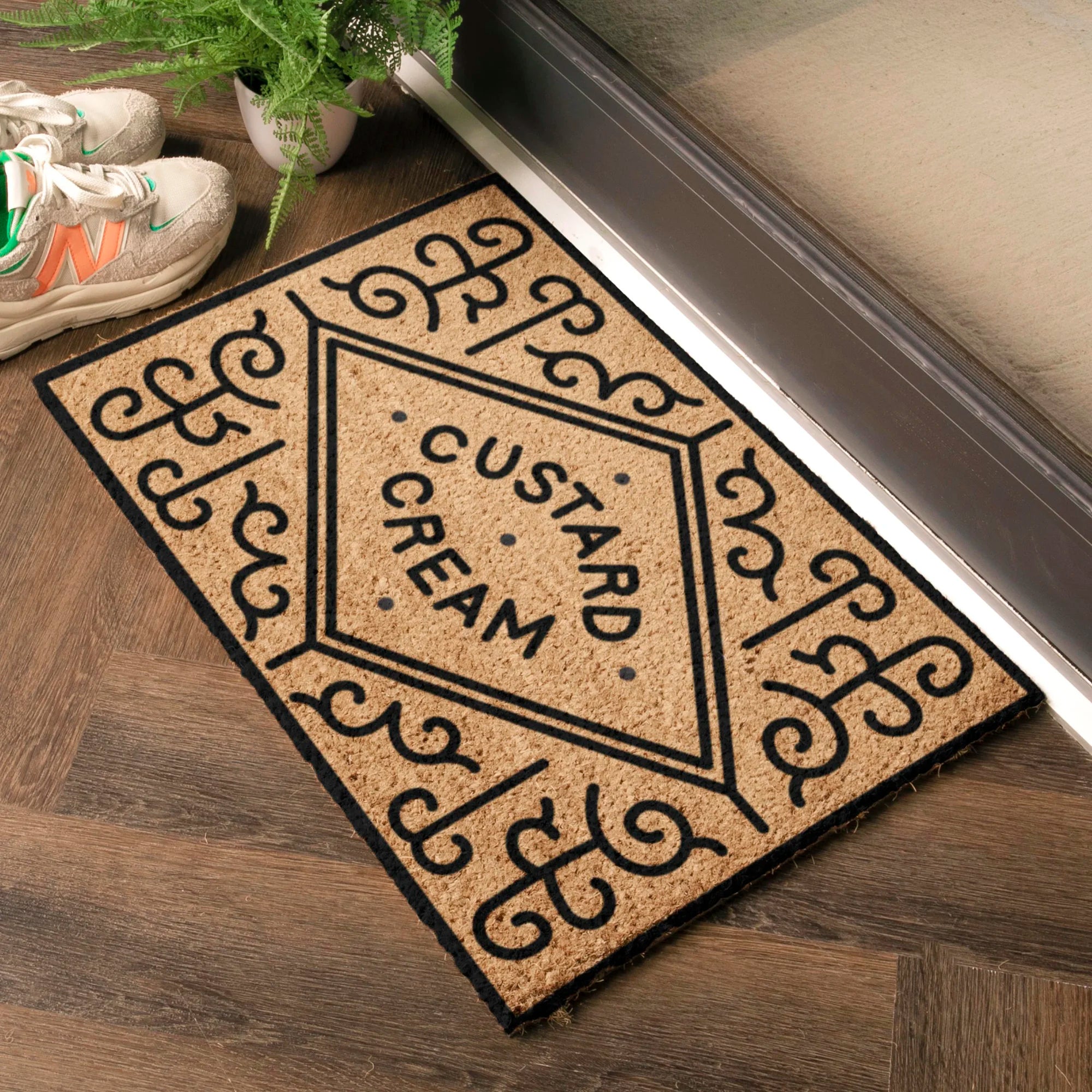 Custard Cream Coir Doormat
