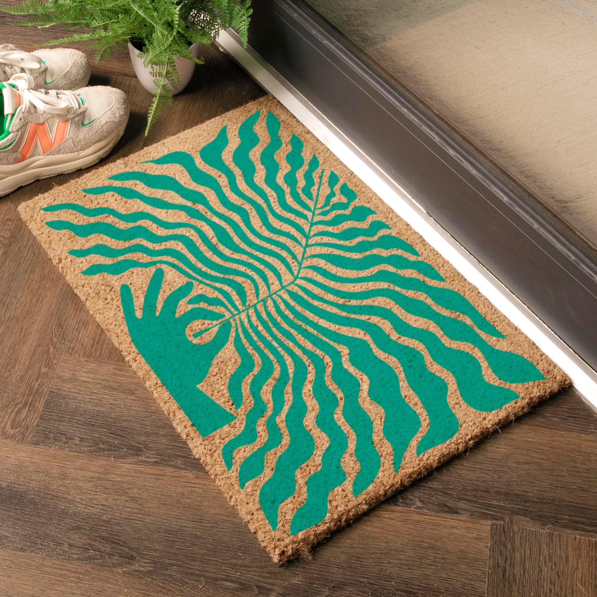 Elizabeth Olwen Hand Leaf Coir Doormat