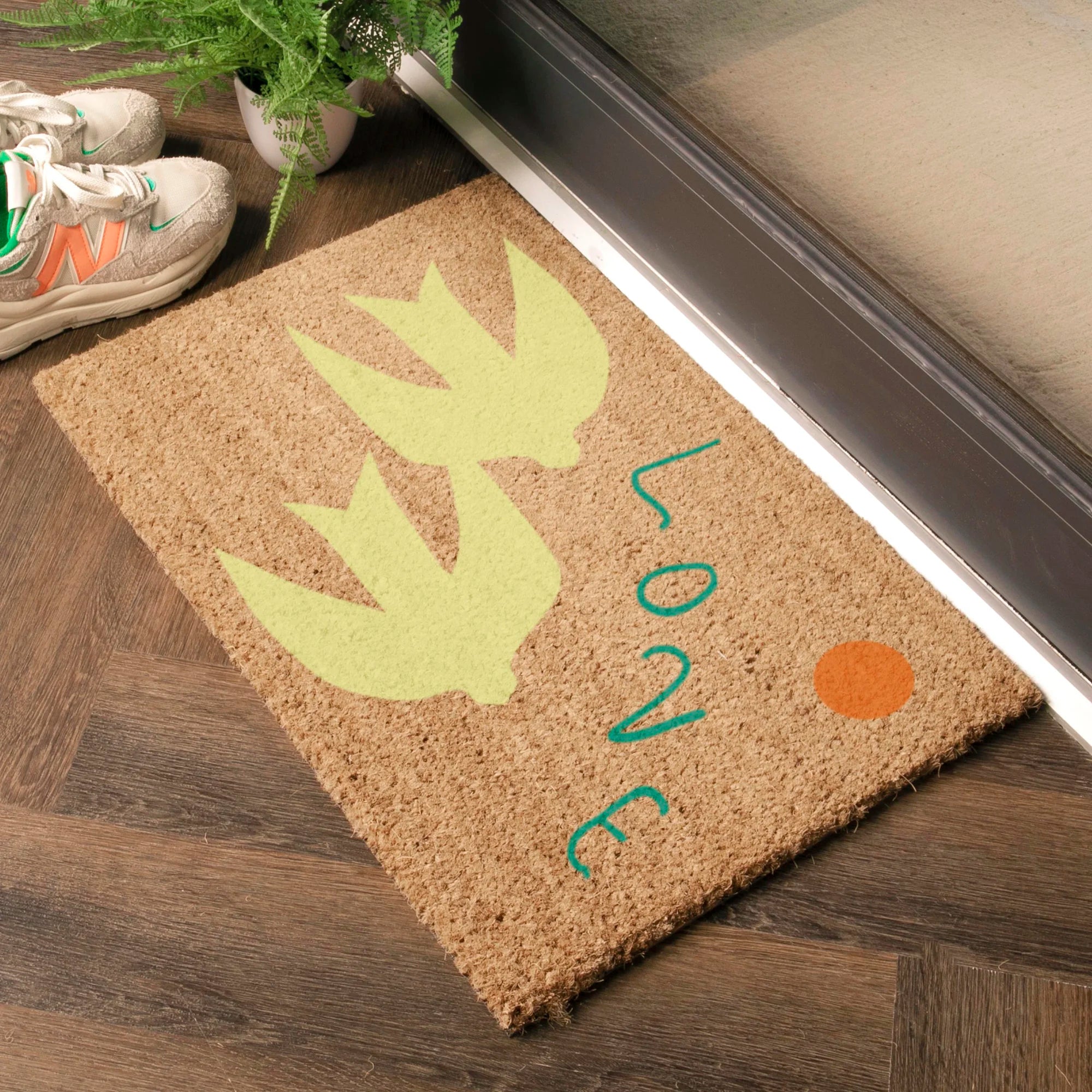 Elizabeth Olwen Swan Love Coir Doormat