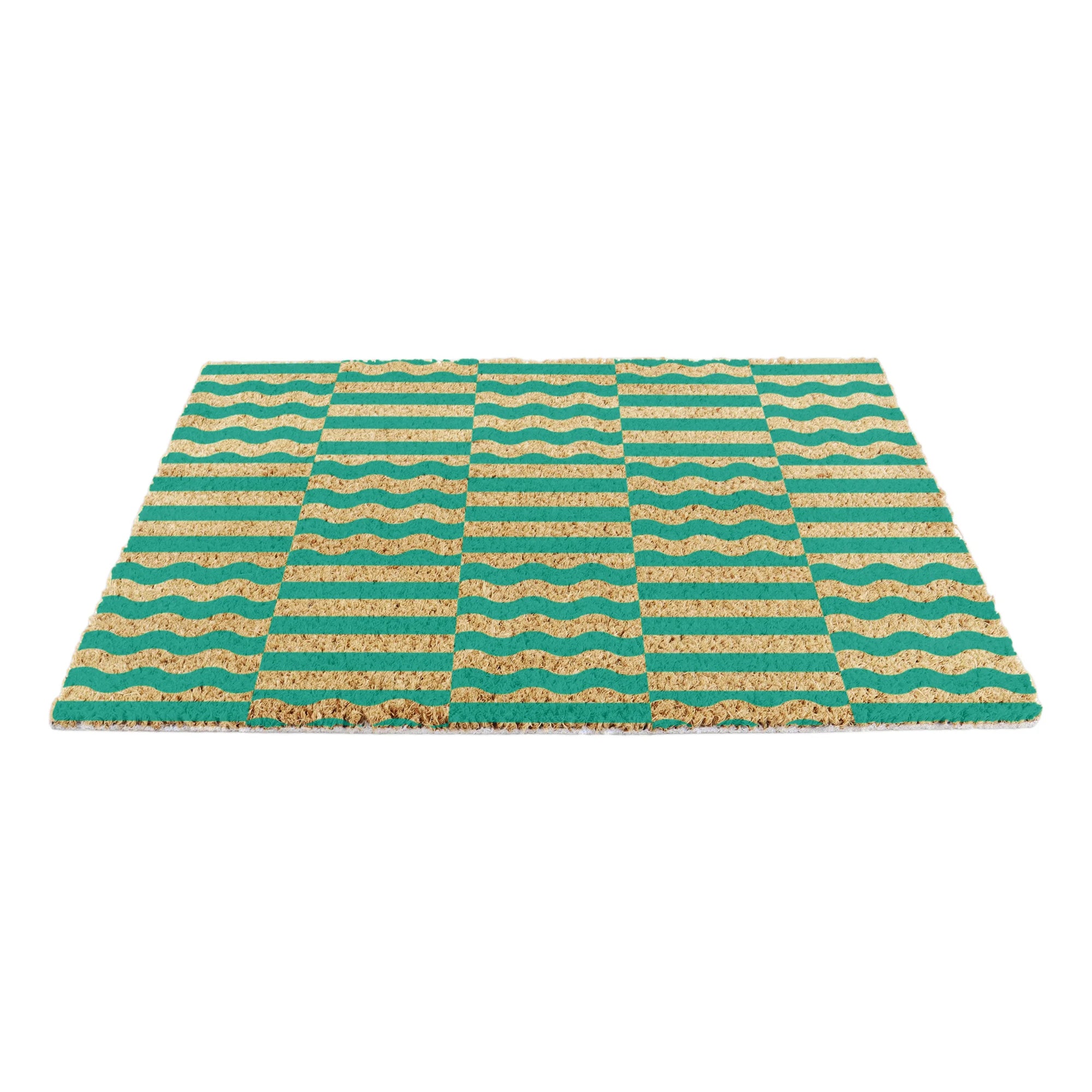 Elizabeth Olwen Green Wave Coir Doormat