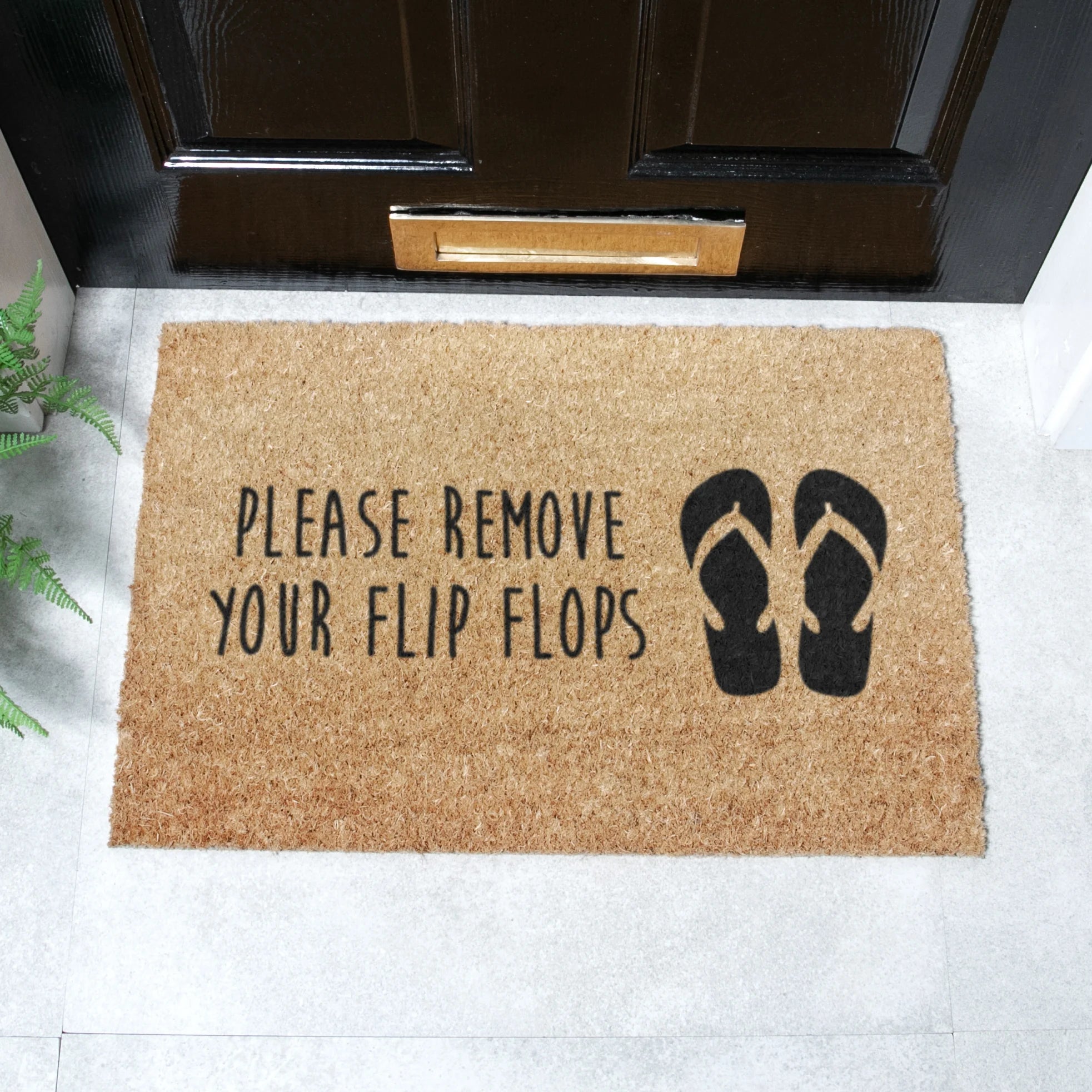 Please Remove Your Flip Flops Doormat