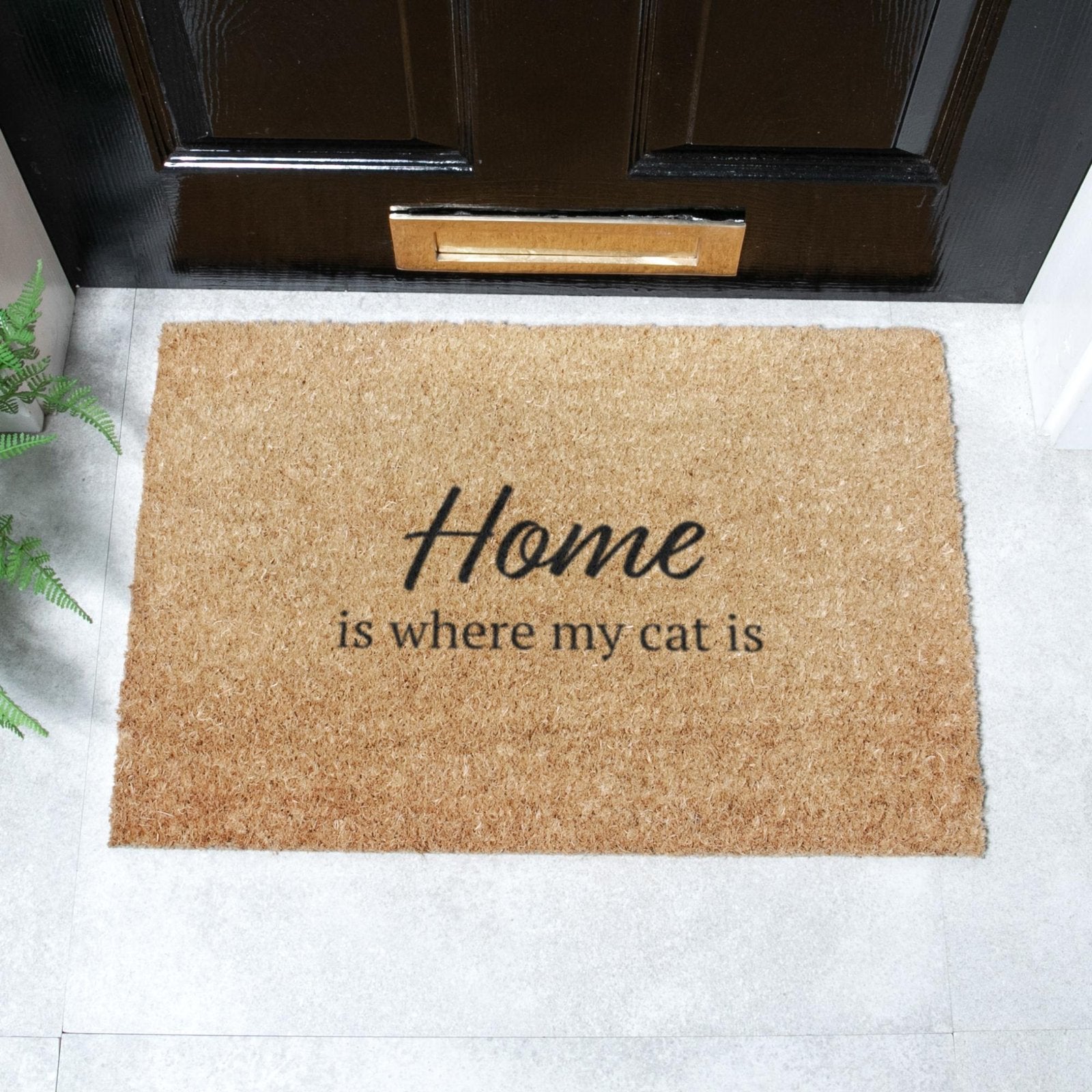 Home Is Where My Cat Is Doormat