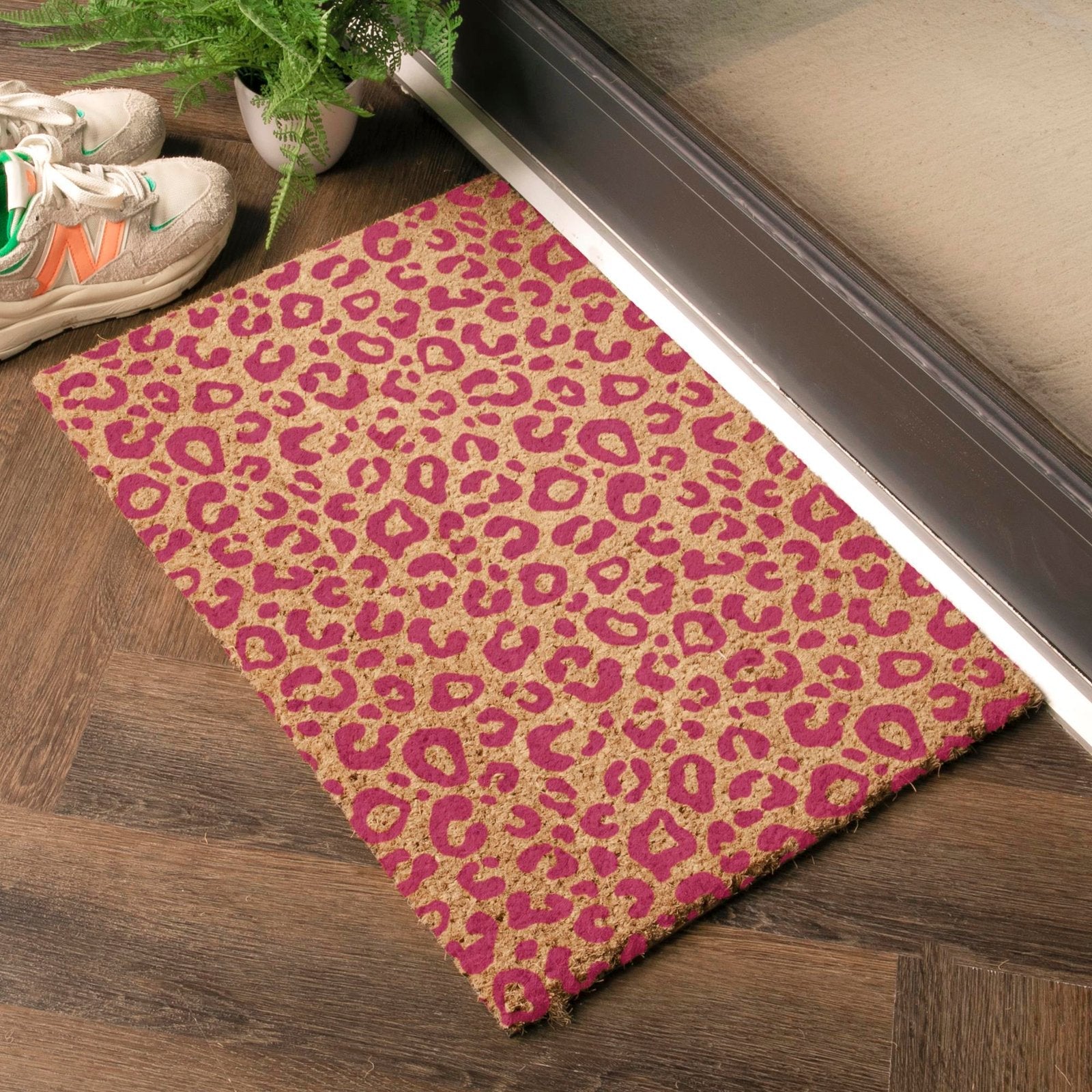 Pink Leopard Print Doormat