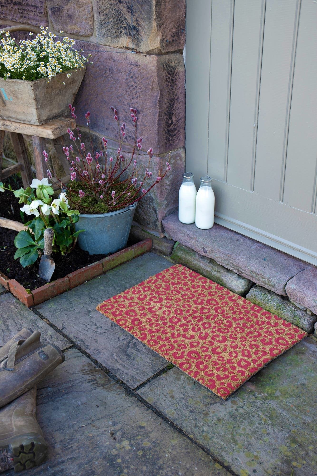Pink Leopard Print Doormat