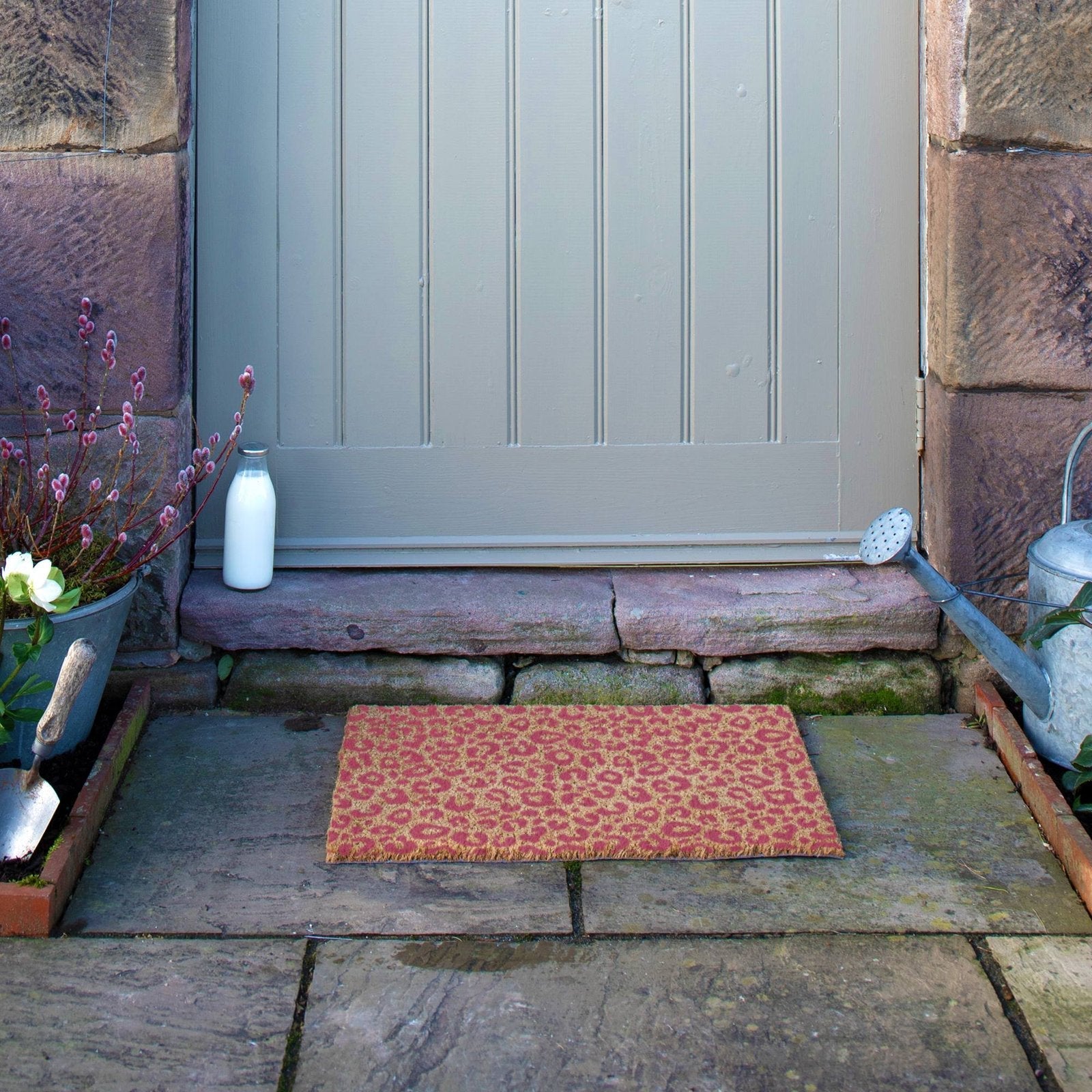 Pink Leopard Print Doormat