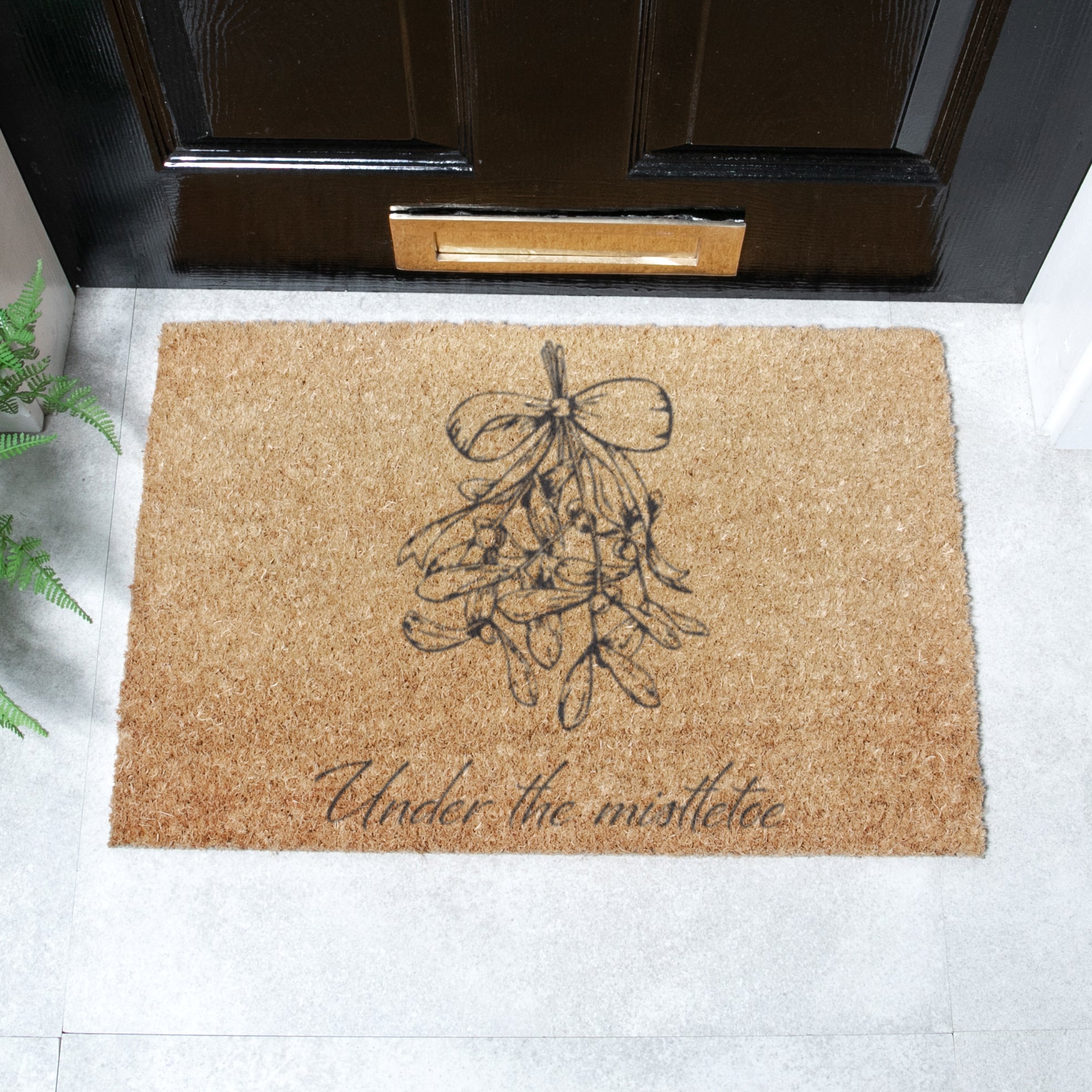 Mistletoe Lines Doormat