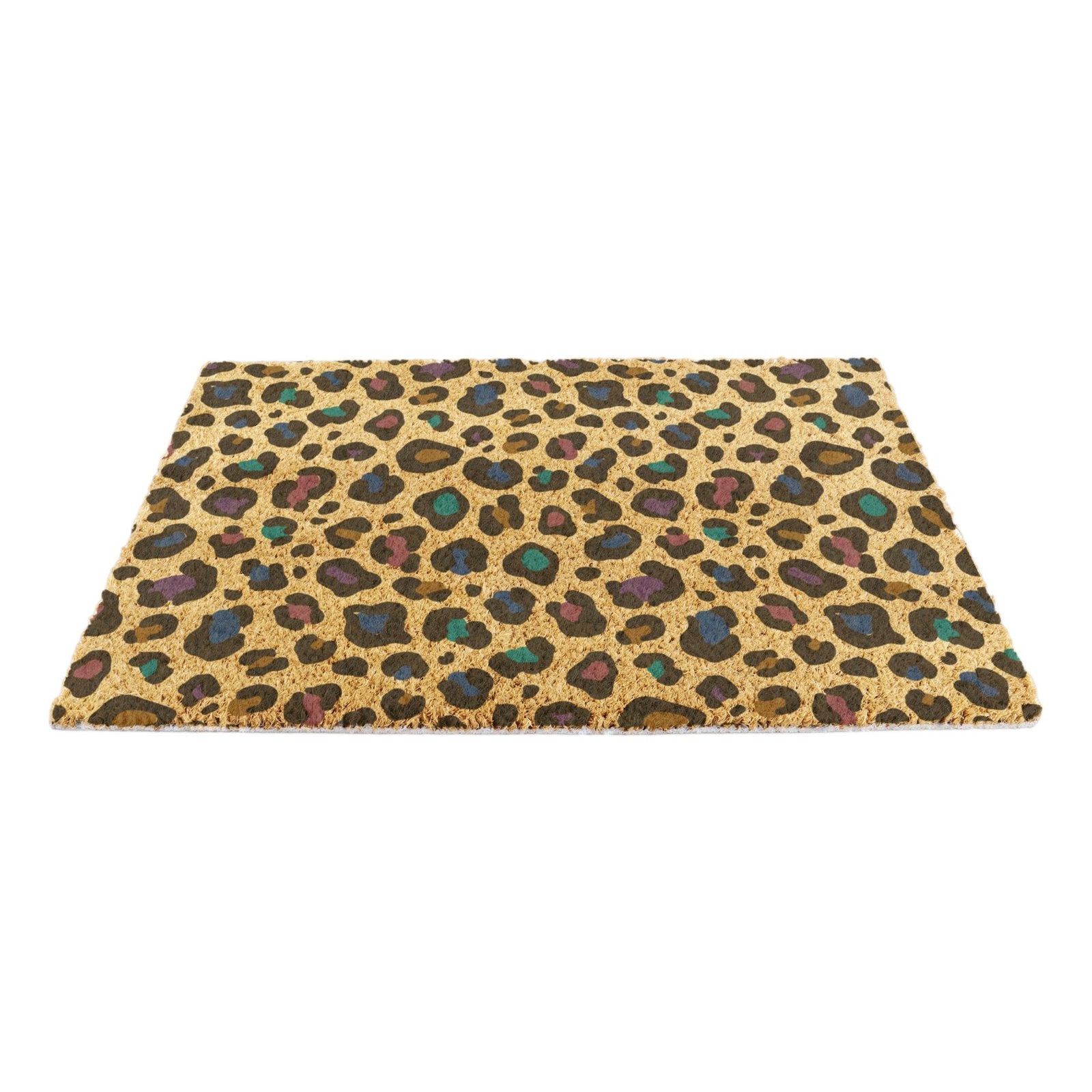 Multi Color Leopard Print Doormat