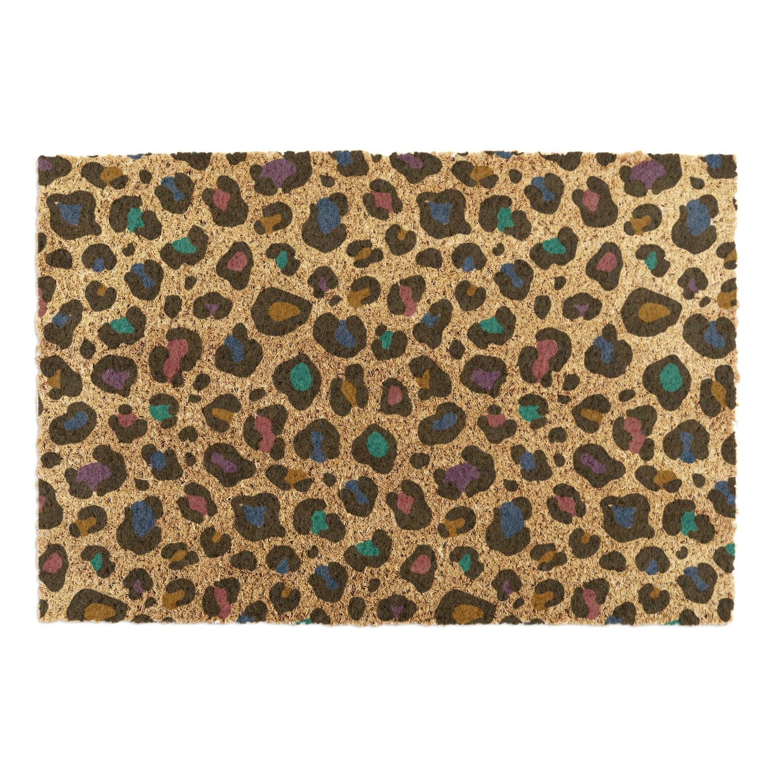 Multi Color Leopard Print Doormat