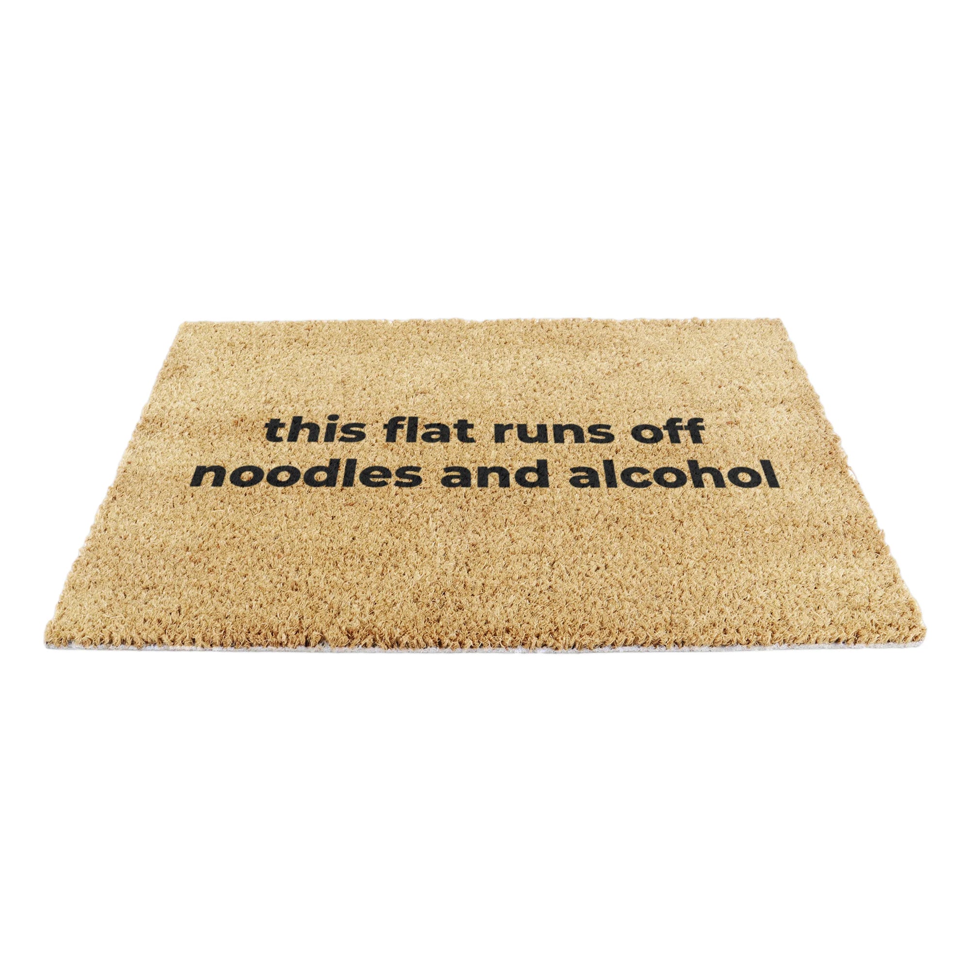 This Flat Runs Off Noodles and Alcohol Doormat