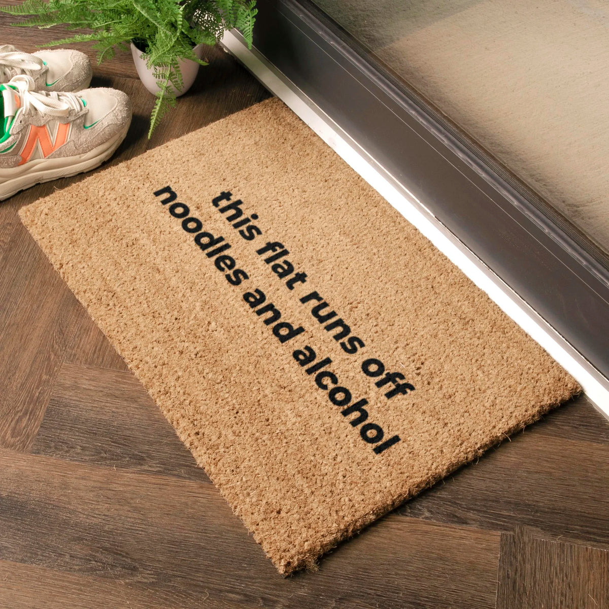 This Flat Runs Off Noodles and Alcohol Doormat