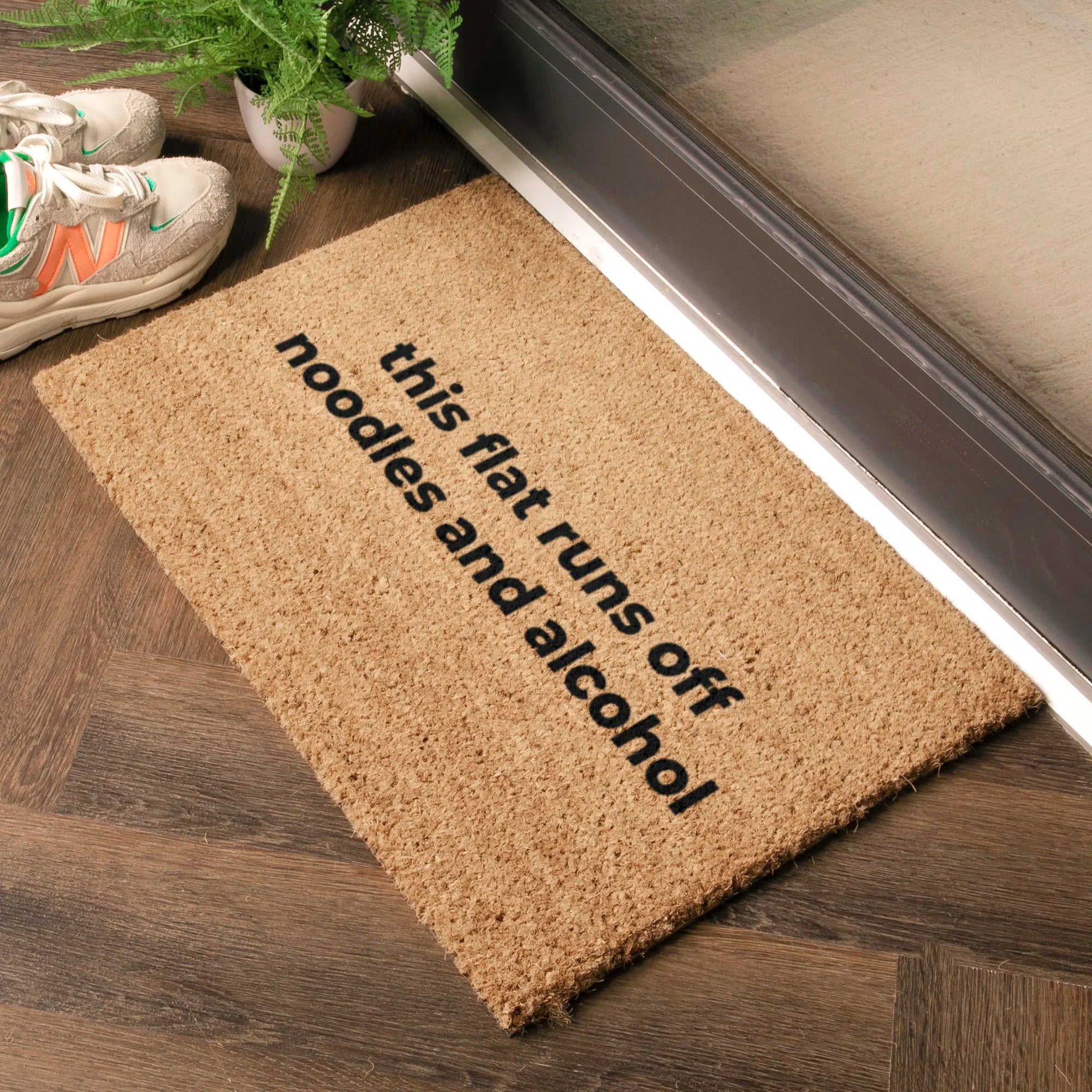 This Flat Runs Off Noodles and Alcohol Doormat