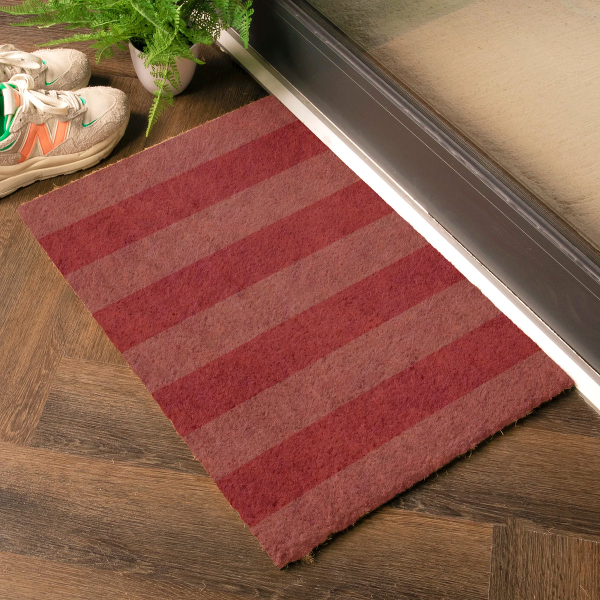 Pink Stripe Doormat
