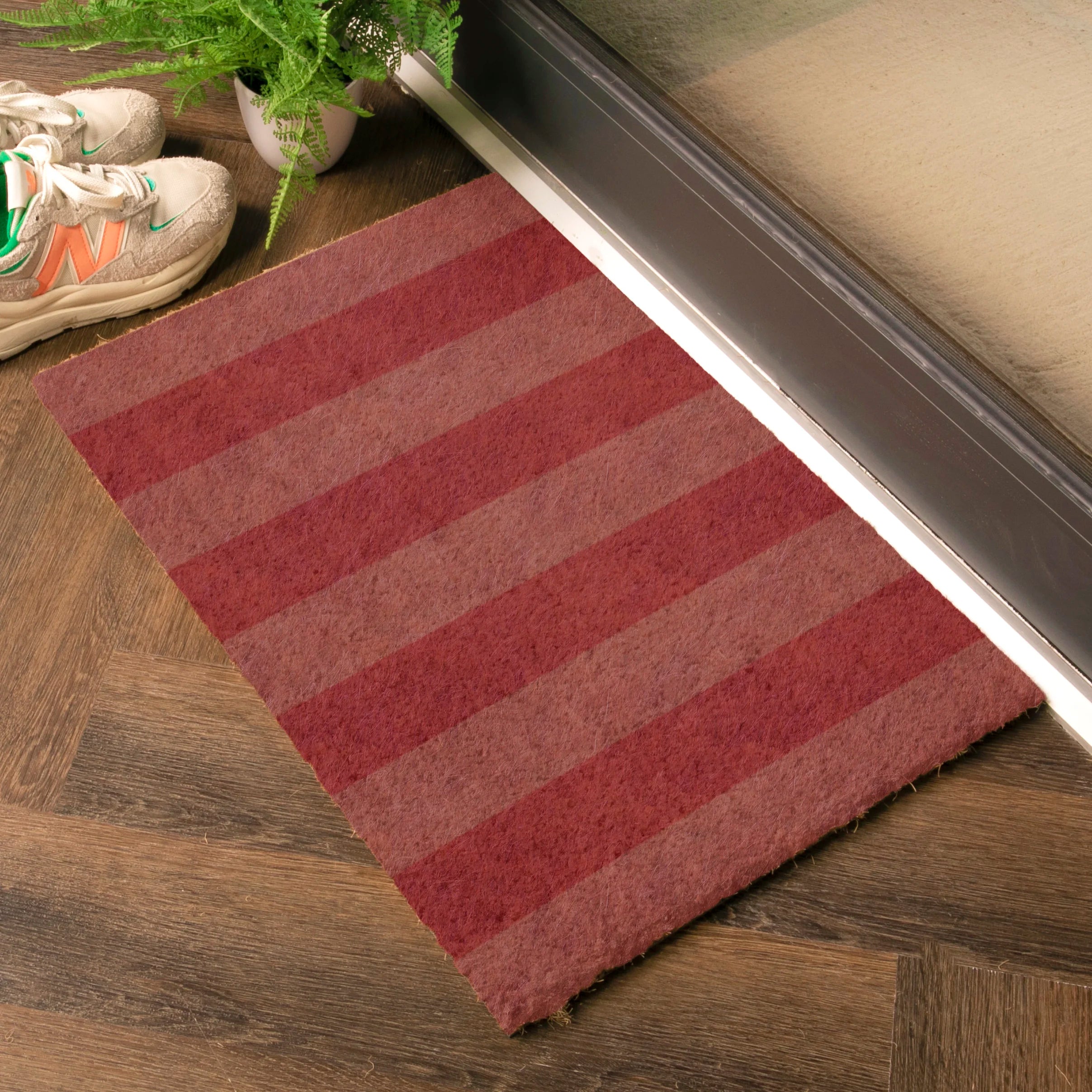 Pink Stripe Doormat