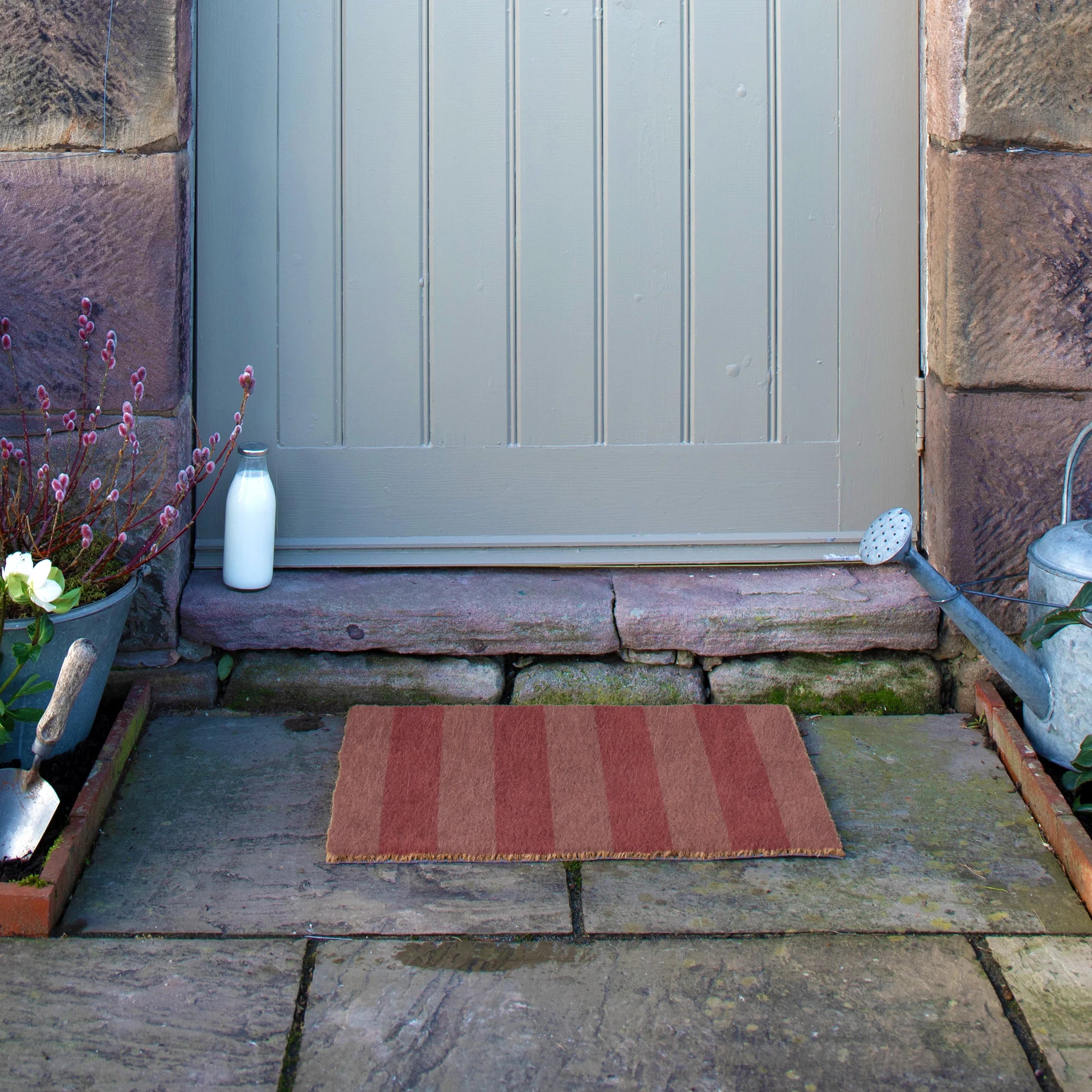 Pink Stripe Doormat