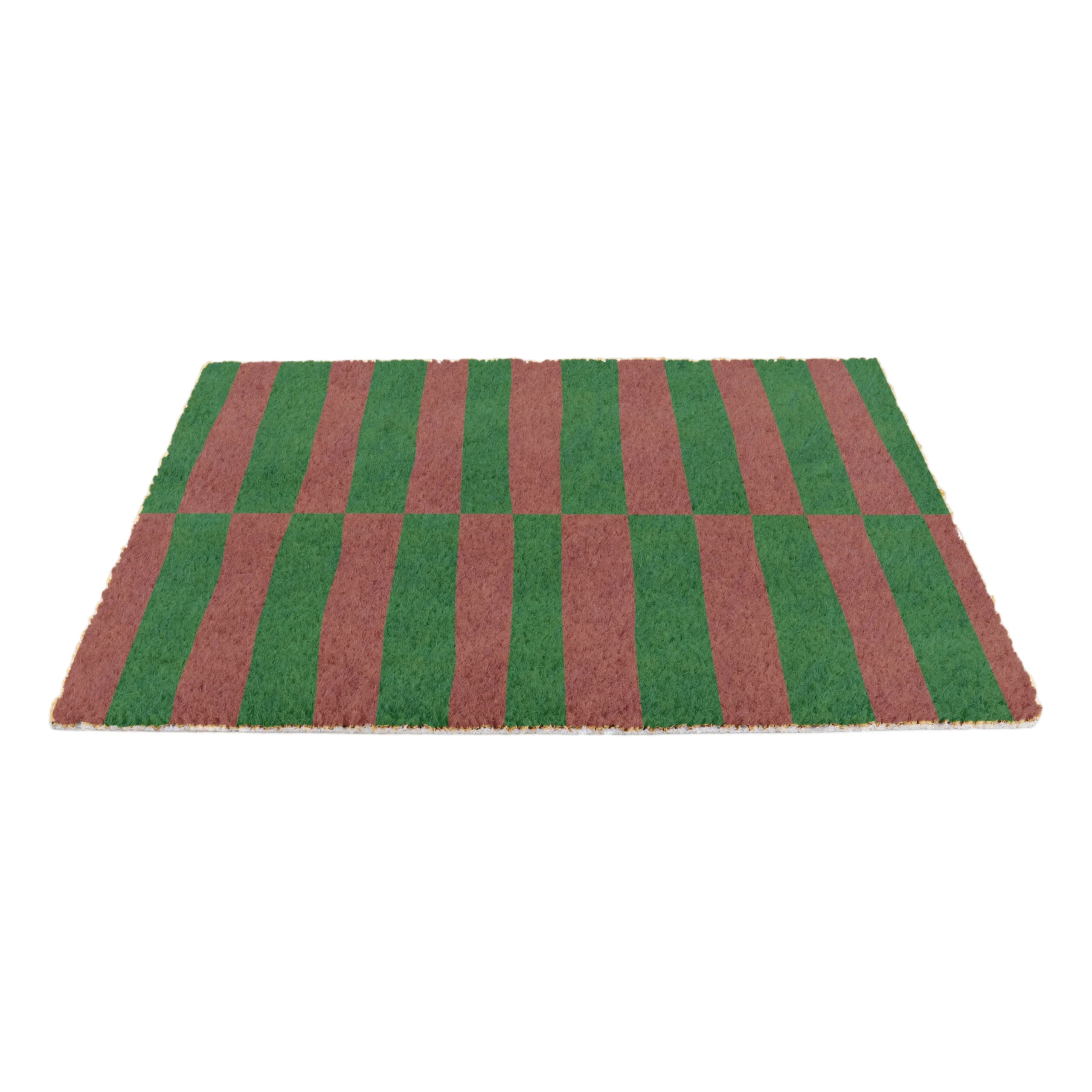 Pink & Green Half Stripes Doormat