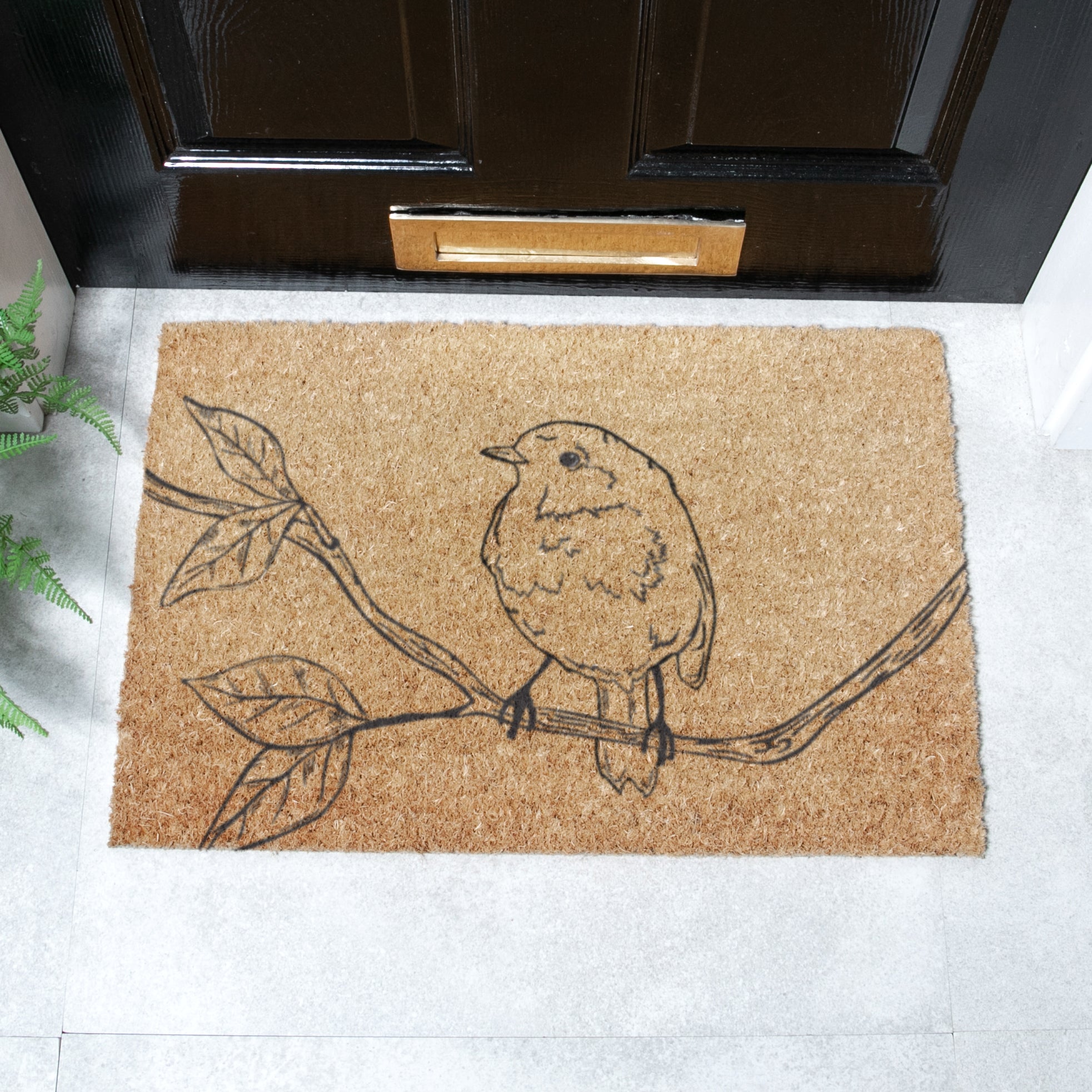 Pencil Robin Doormat