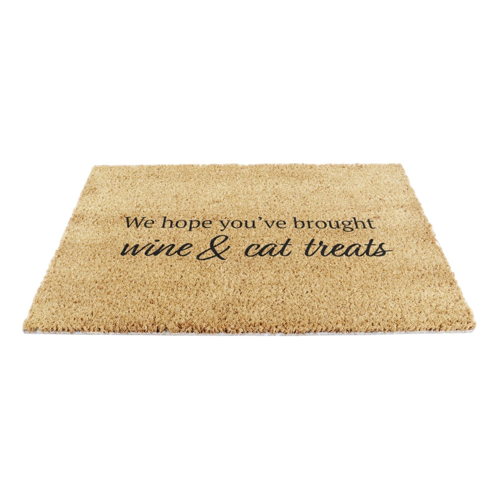 Wine and Cat Treats Doormat