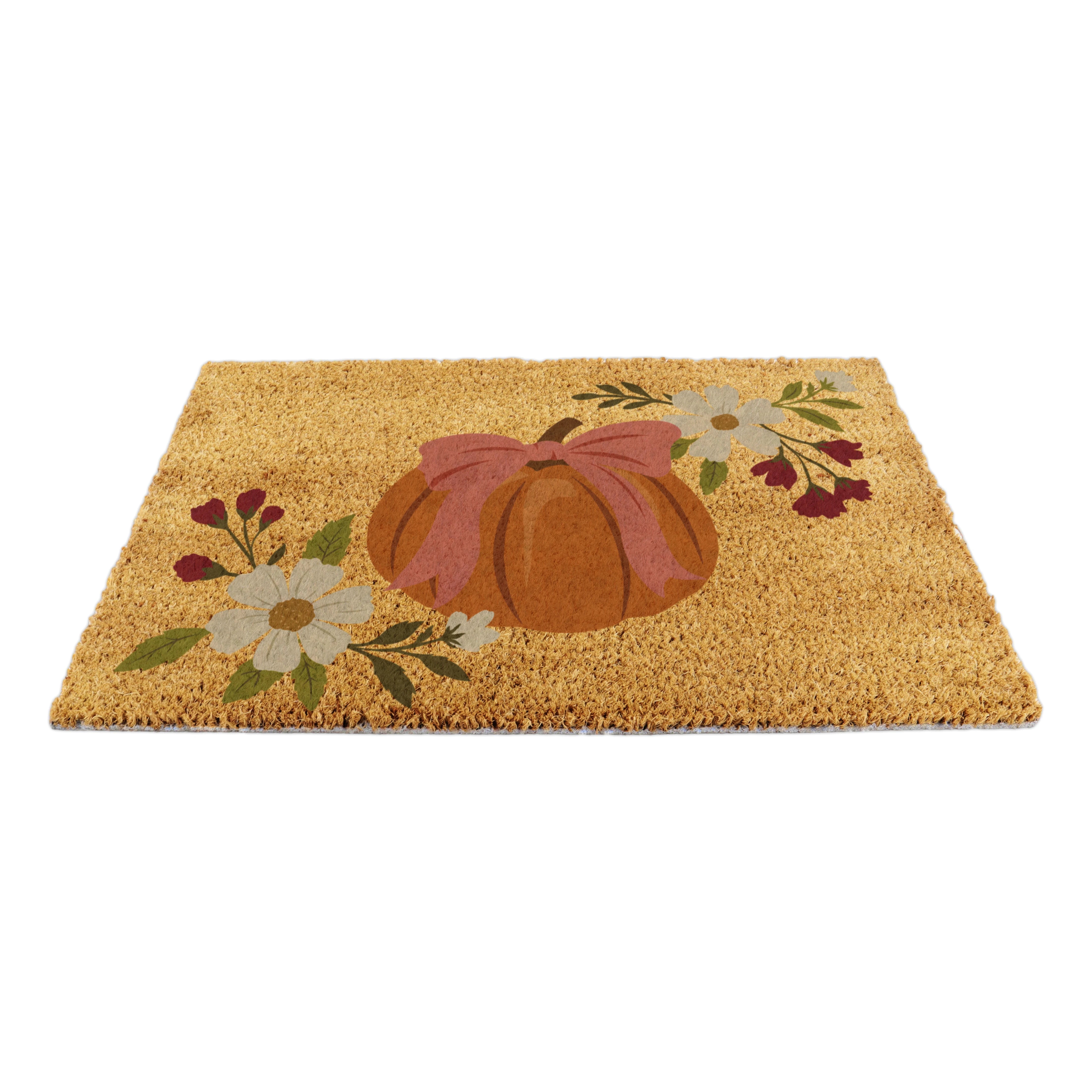 Pumpkin Bow Doormat (60x40cm)