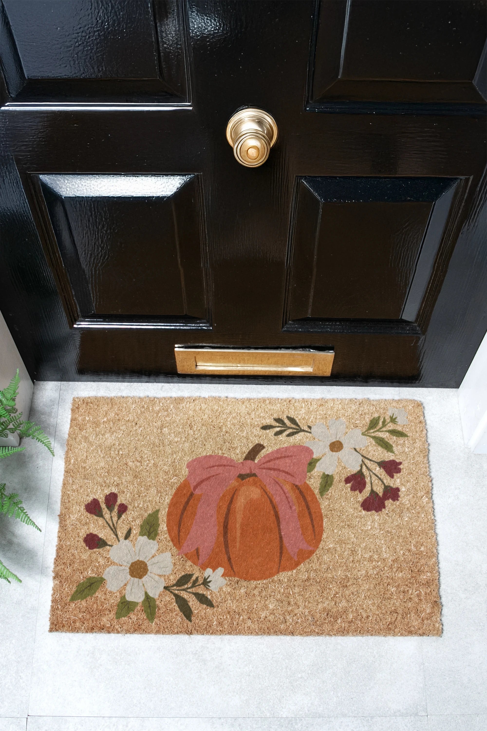 Pumpkin Bow Doormat (60x40cm)