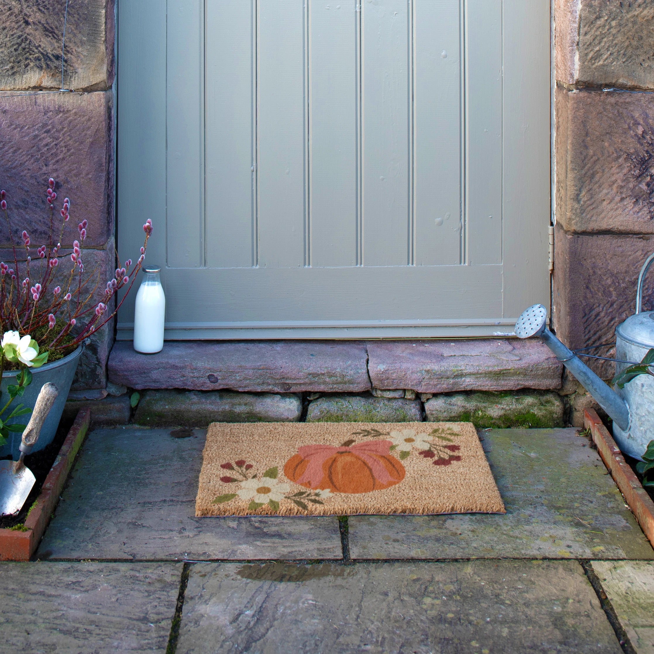 Pumpkin Bow Doormat (60x40cm)