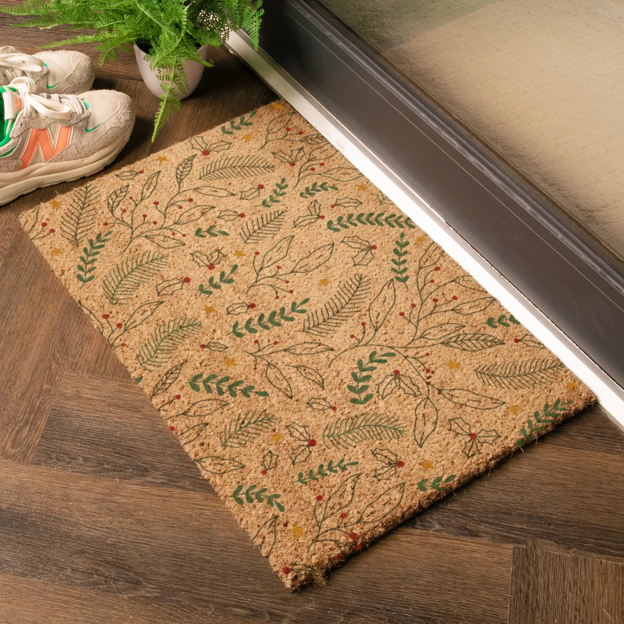 Color Winter Foliage Coir Doormat