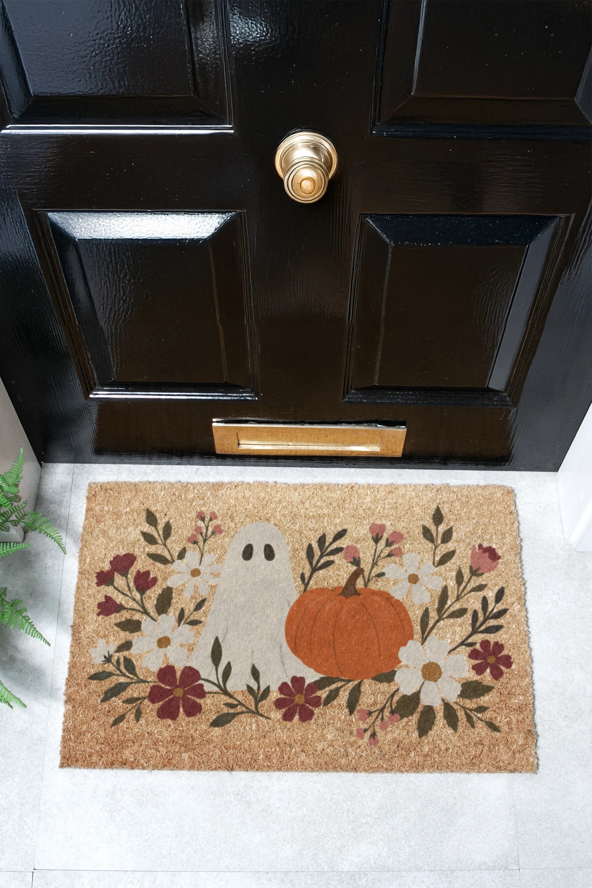 Ghost Floral Doormat (60x40cm)
