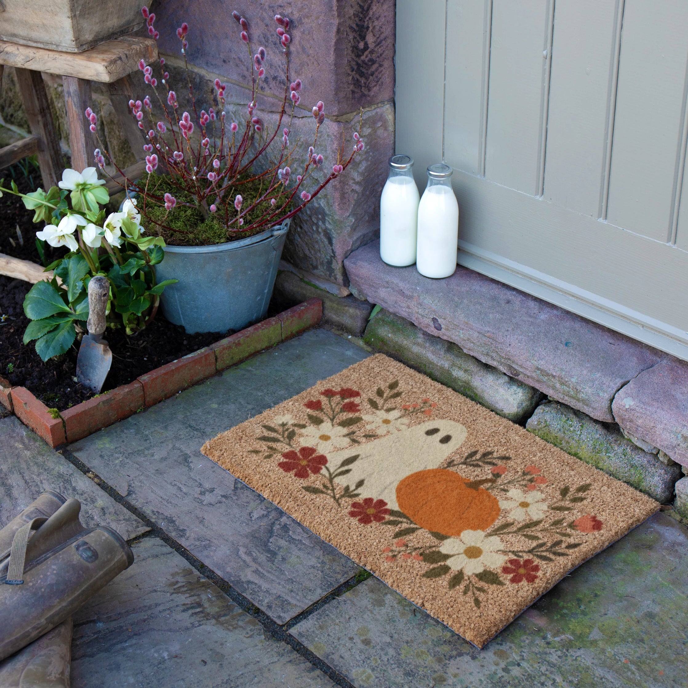 Ghost Floral Doormat (60x40cm)
