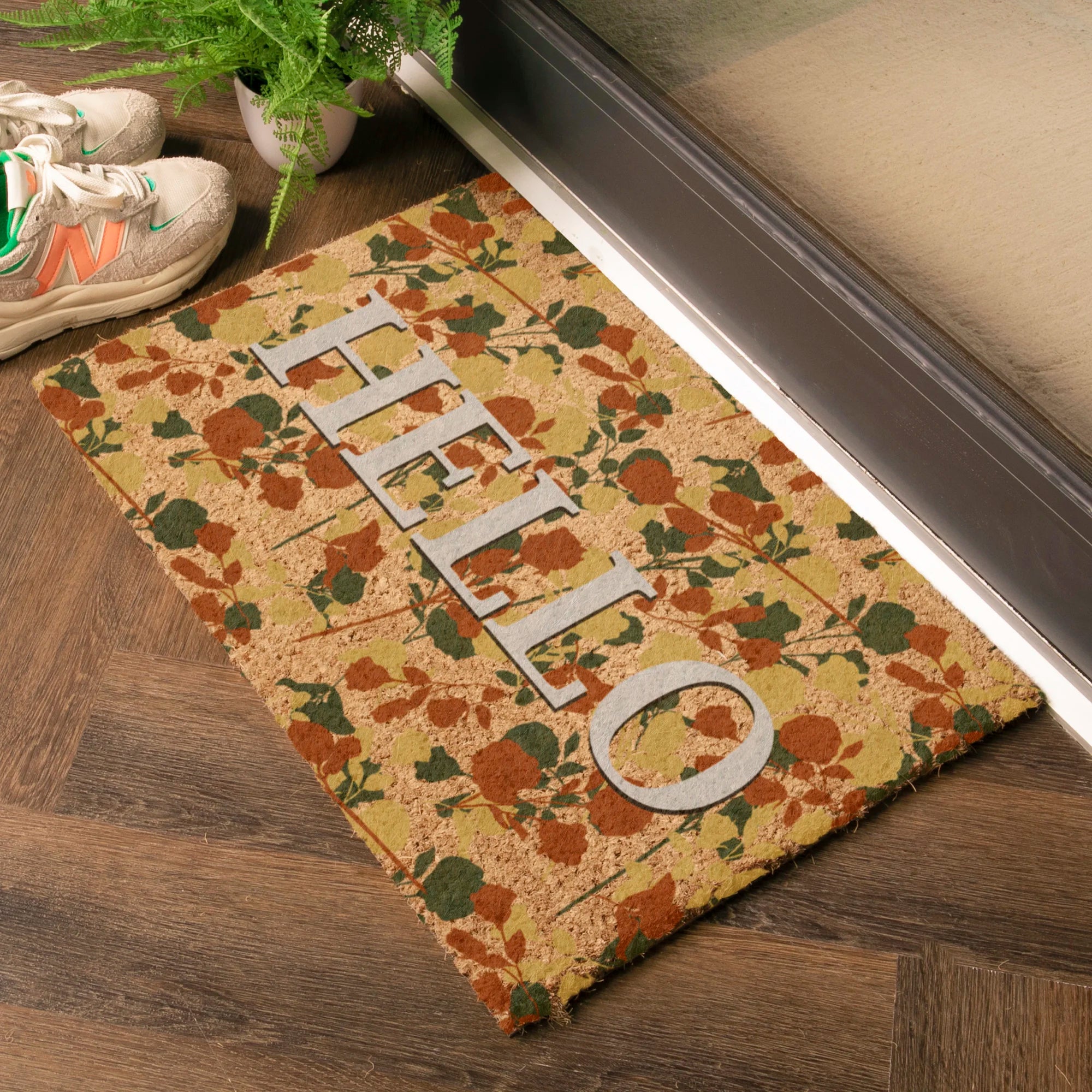 Hello Floral Doormat
