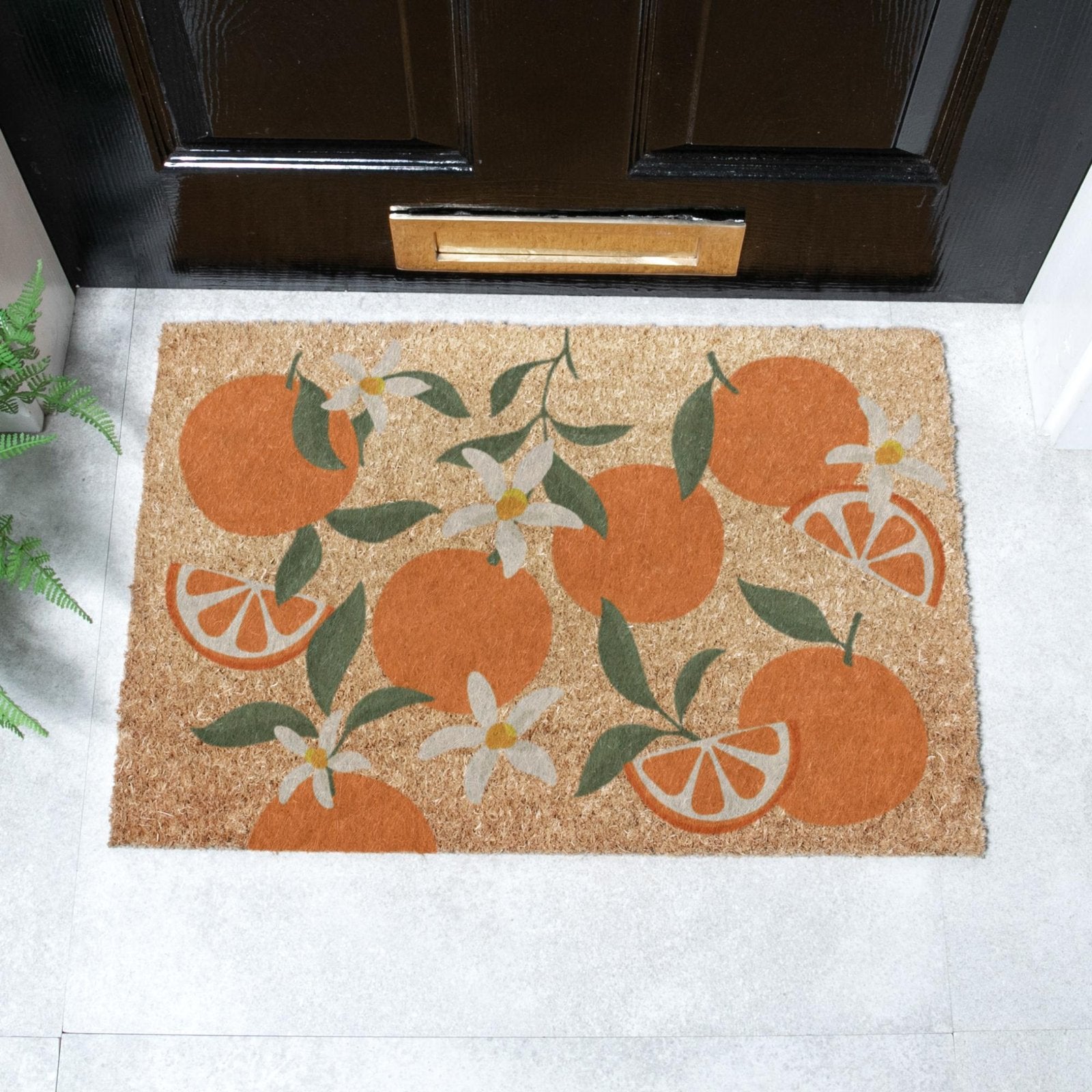 Orange Pattern Doormat