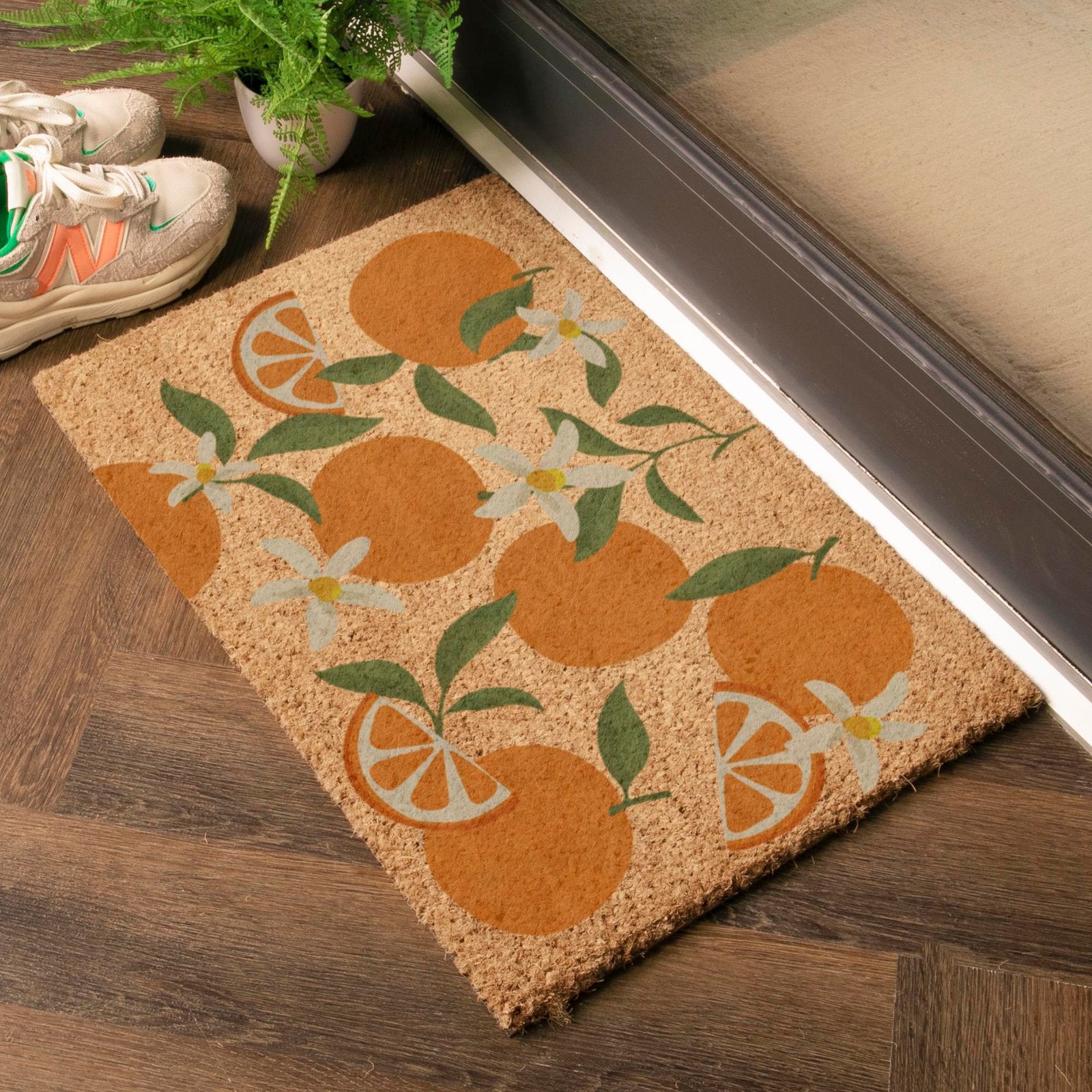 Orange Pattern Doormat