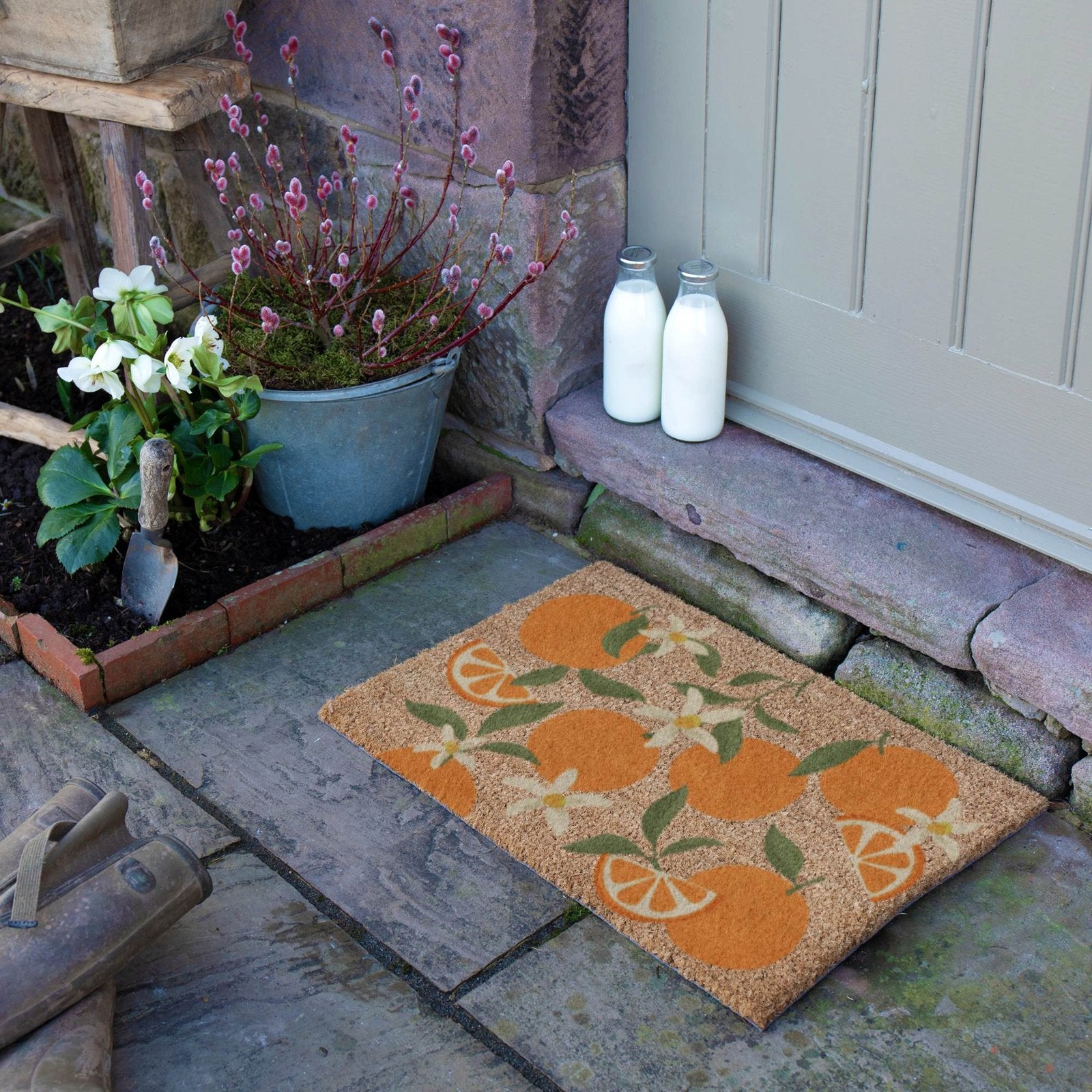 Orange Pattern Doormat